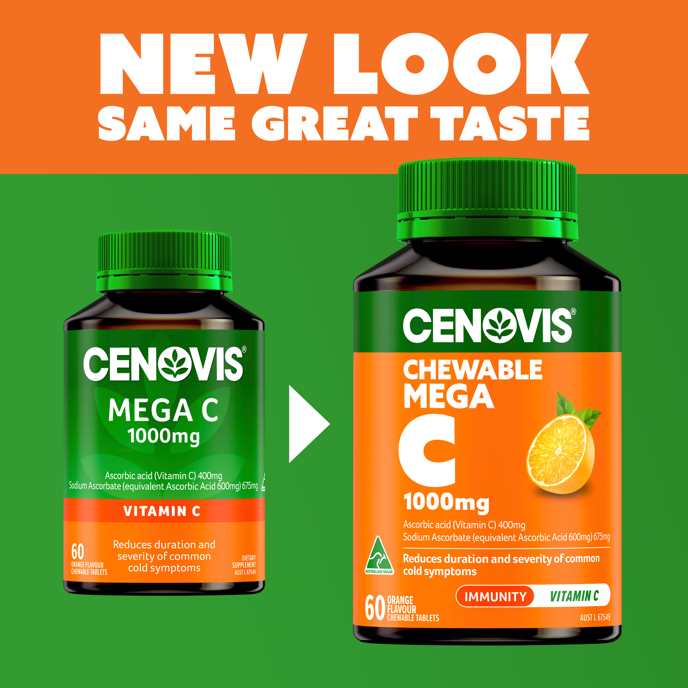 CENOVIS MEGA C 1000MG 60 TABLETS - Image 4