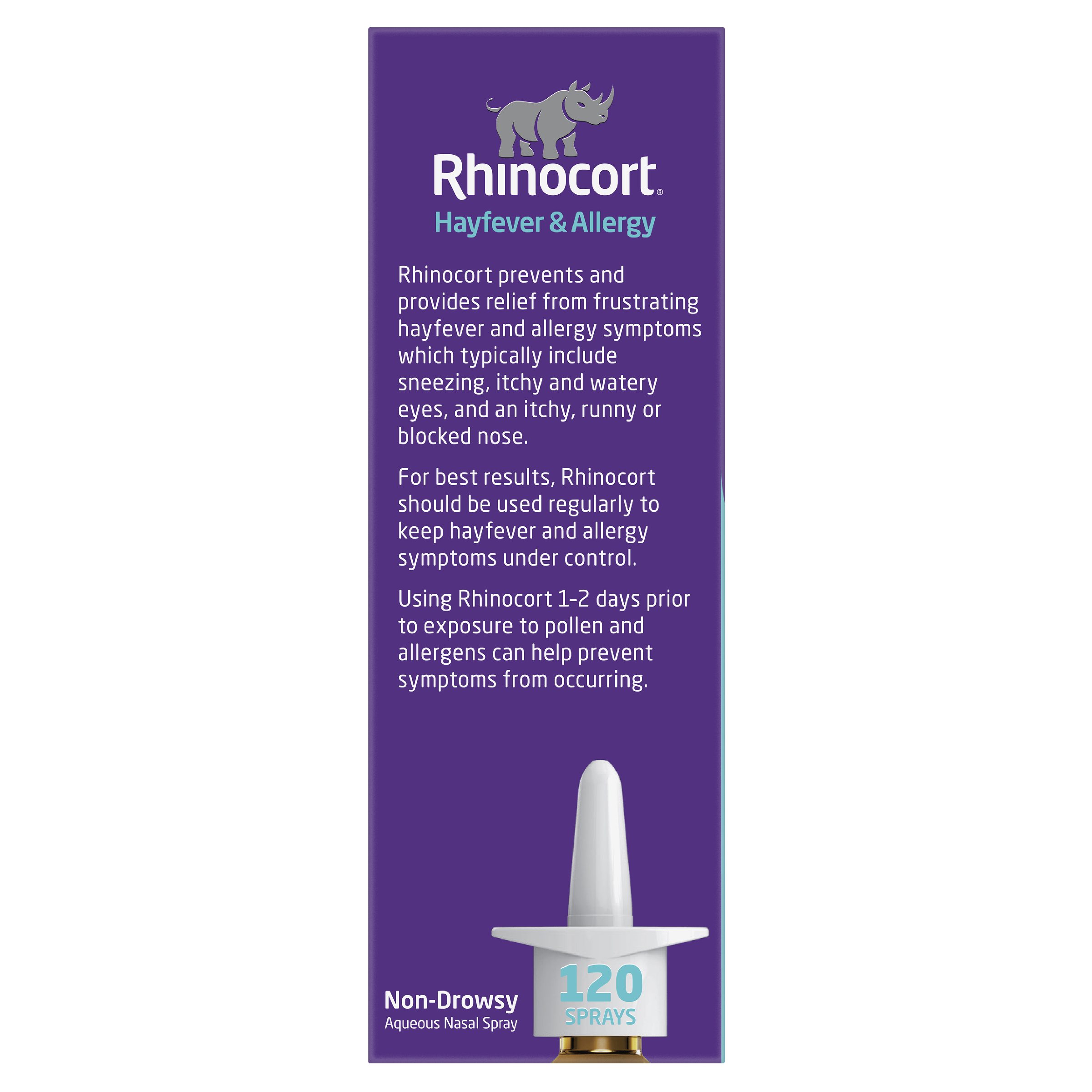 RHINOCORT HAYFEVER PUMP SPRAY 32MCG 120 DOSE - Image 3