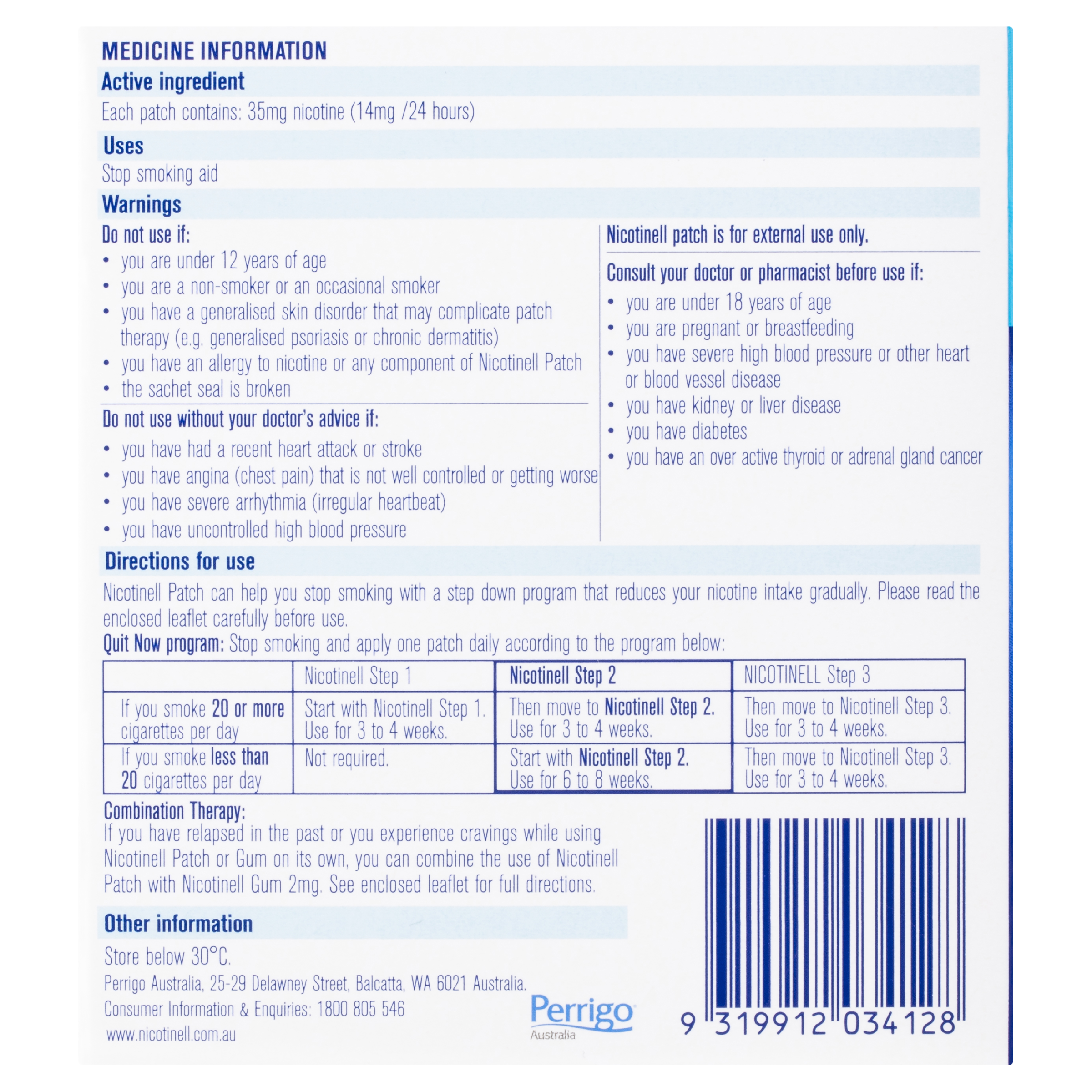 NICOTINELL STEP 2 14MG PATCHES 7 PACK - Image 4