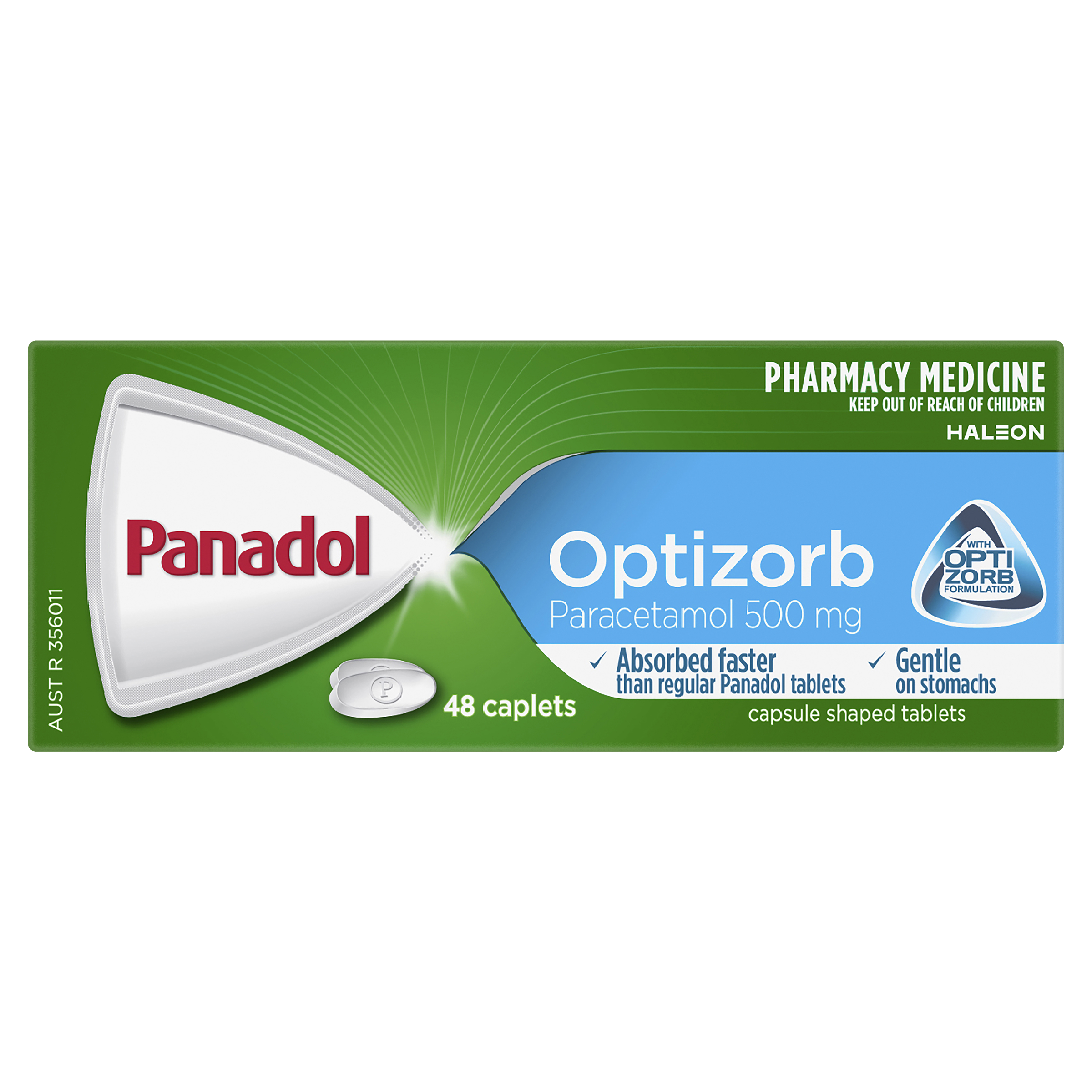 PANADOL 500MG OPTIZORB 48 CAPLETS - Image 2