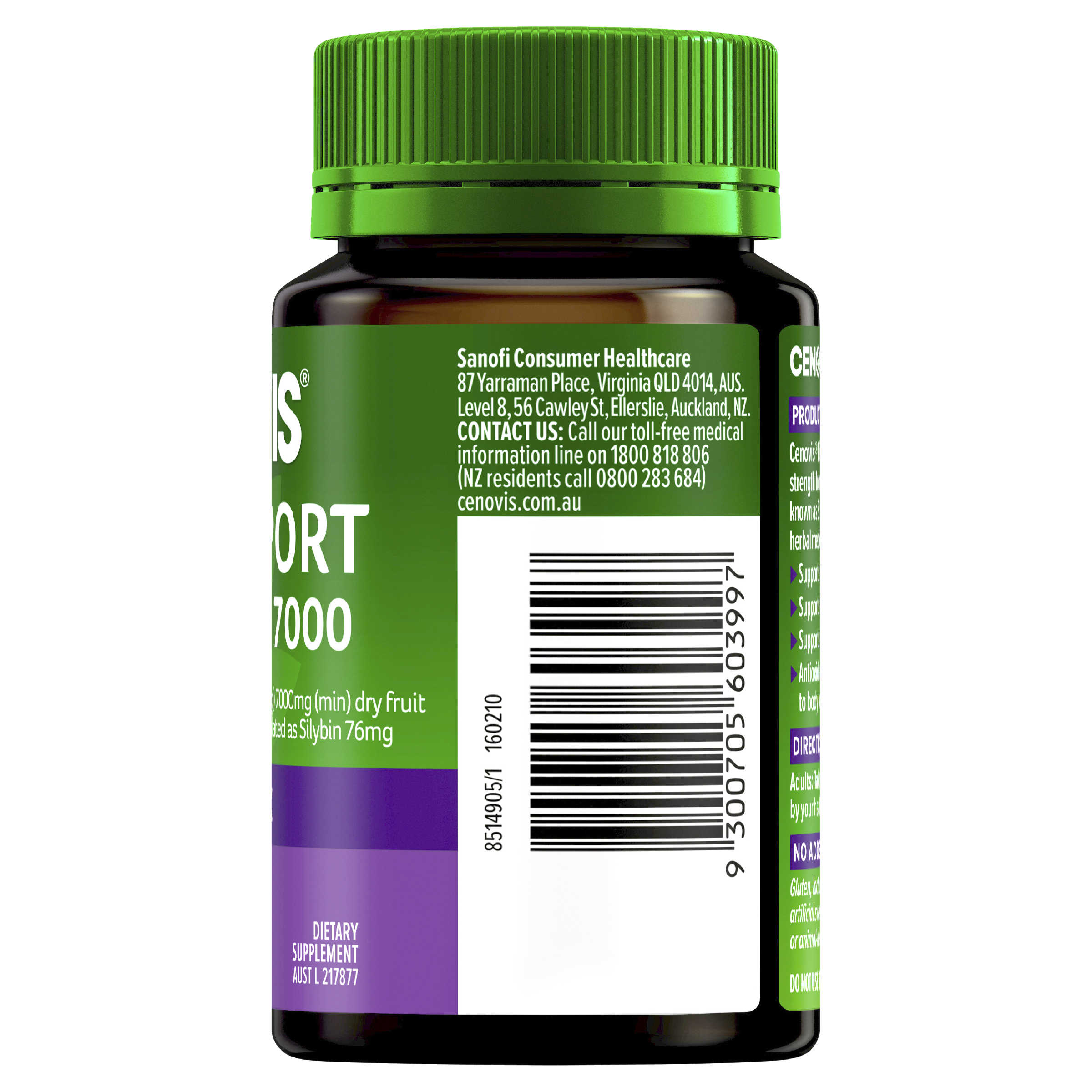 CENOVIS LIVER SUPPORT MILK THISTLE 7000 75 TABLETS - Image 10