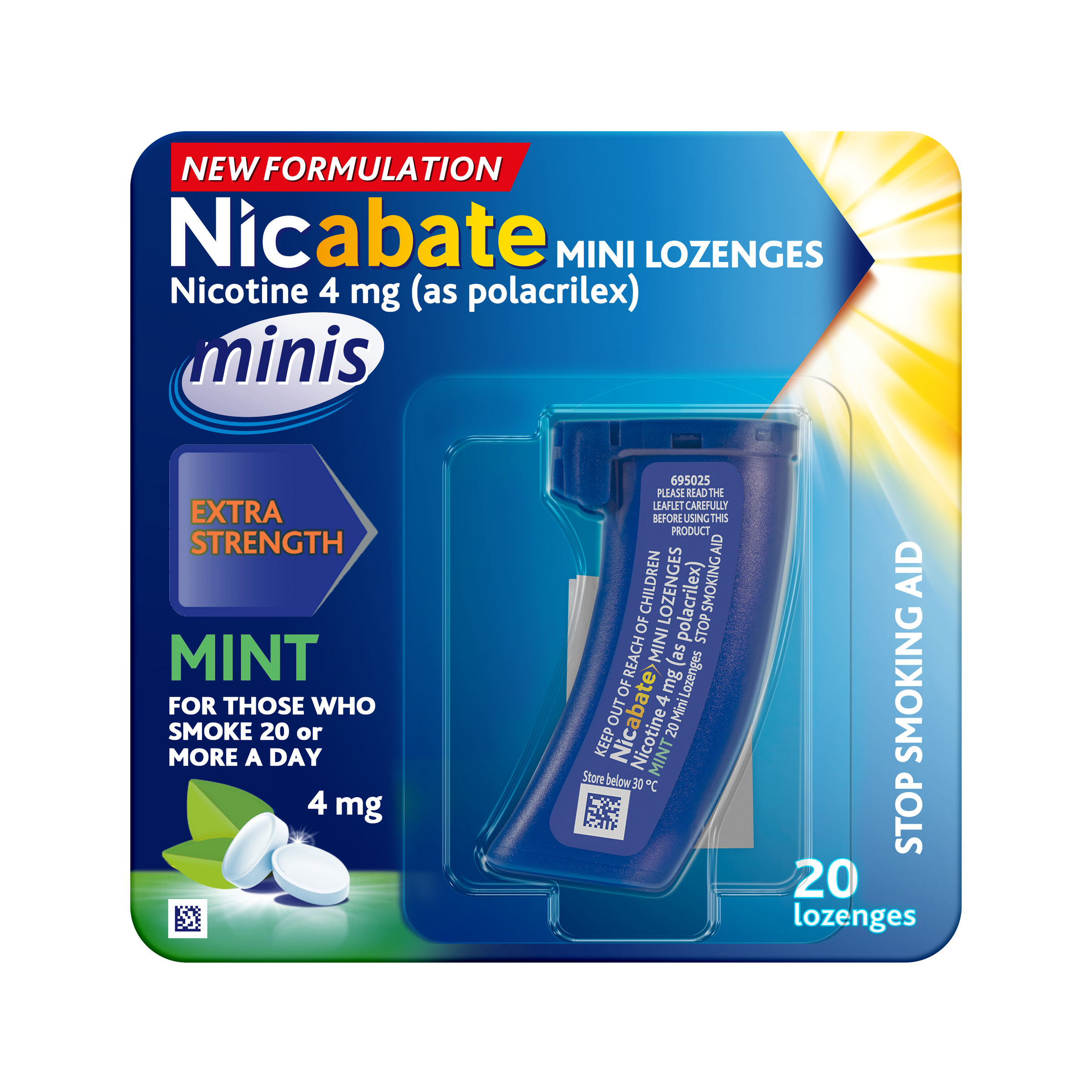 NICABATE MINIS 4MG LOZENGES 20 PACK - Image 8