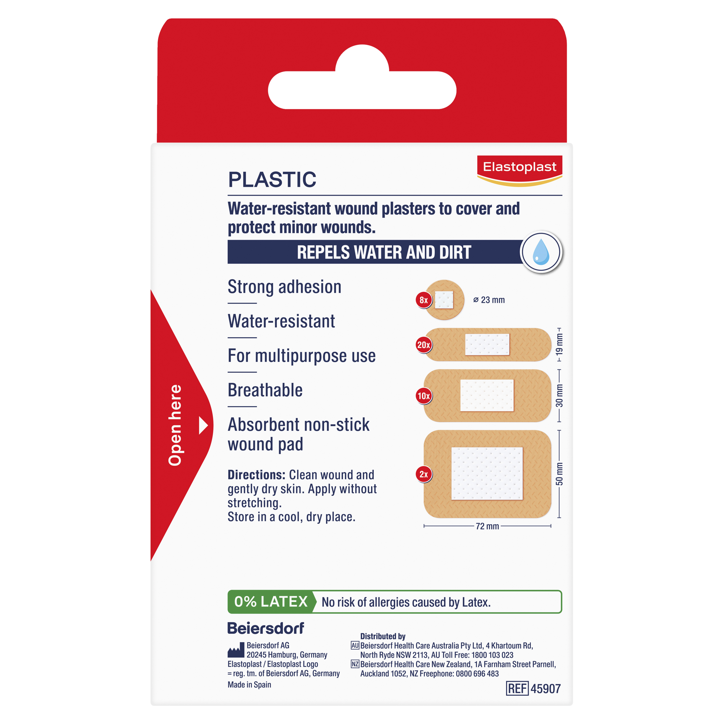 ELASTOPLAST PLASTIC WATER-RESISTANT ASSORTED DRESSINGS 40 PACK - Image 2