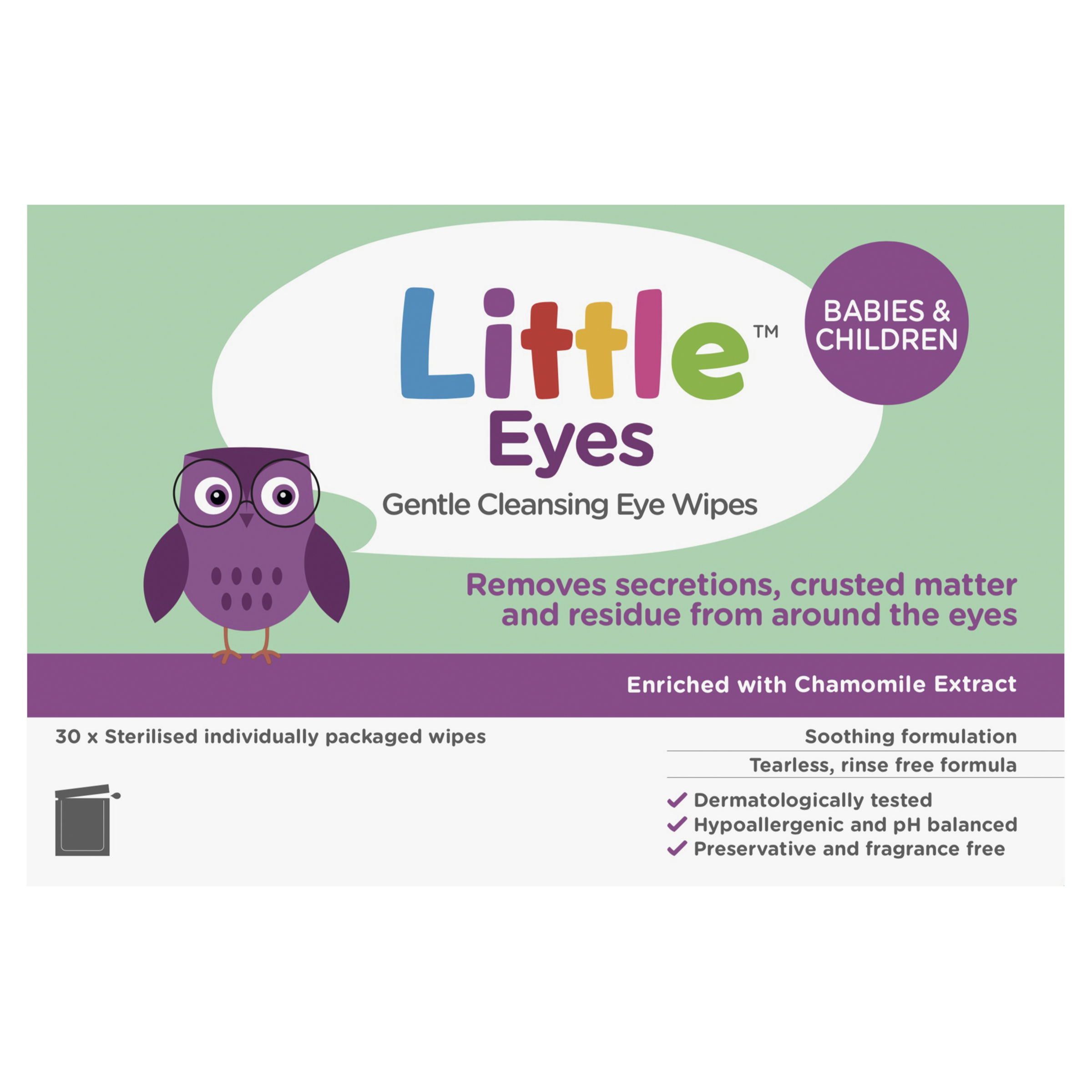 LITTLE EYES GENTLE CLENSING EYE WIPES 30 PACK - Image 8