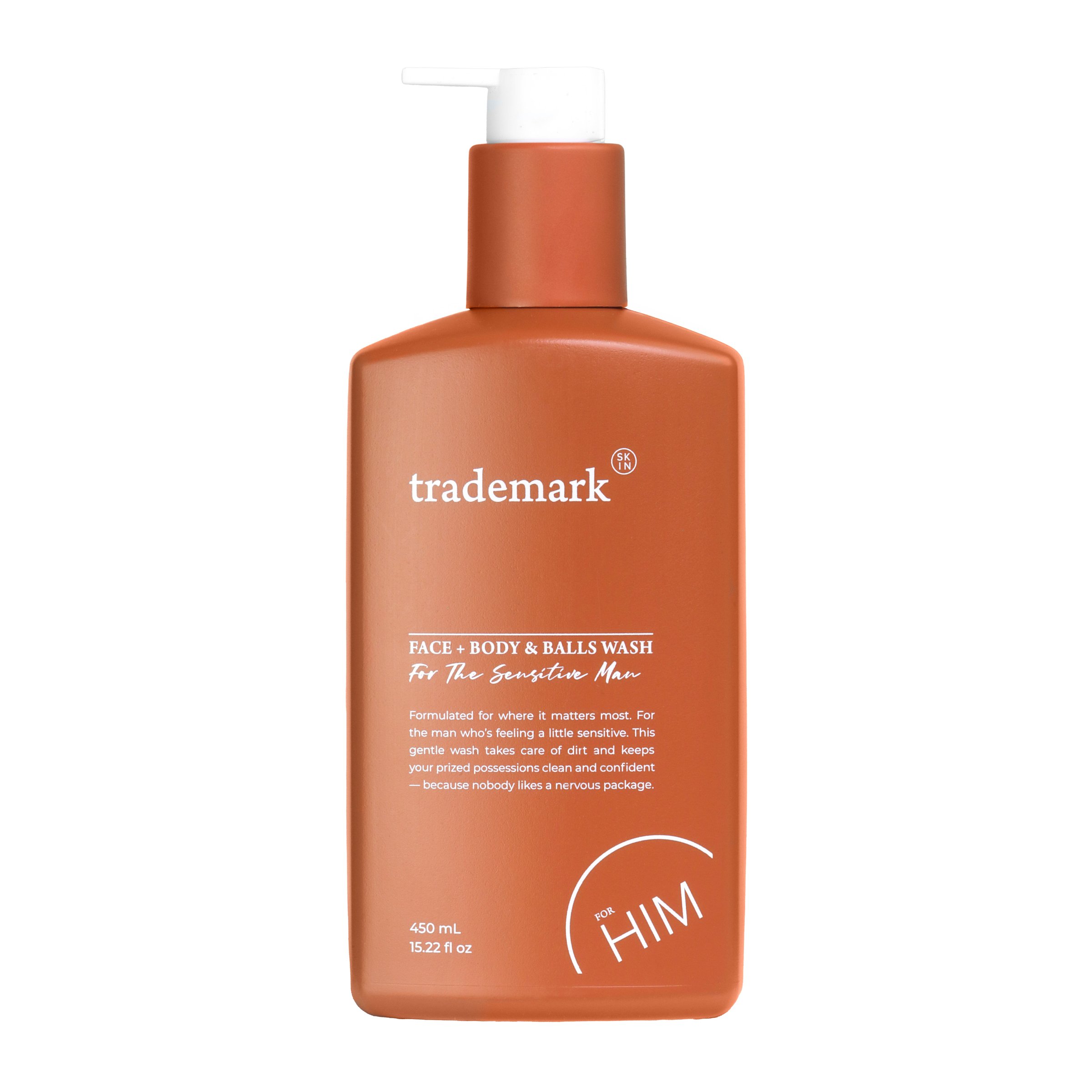 TRADEMARK SKIN HIM FACE + BODY & BALLS WASH 450ML