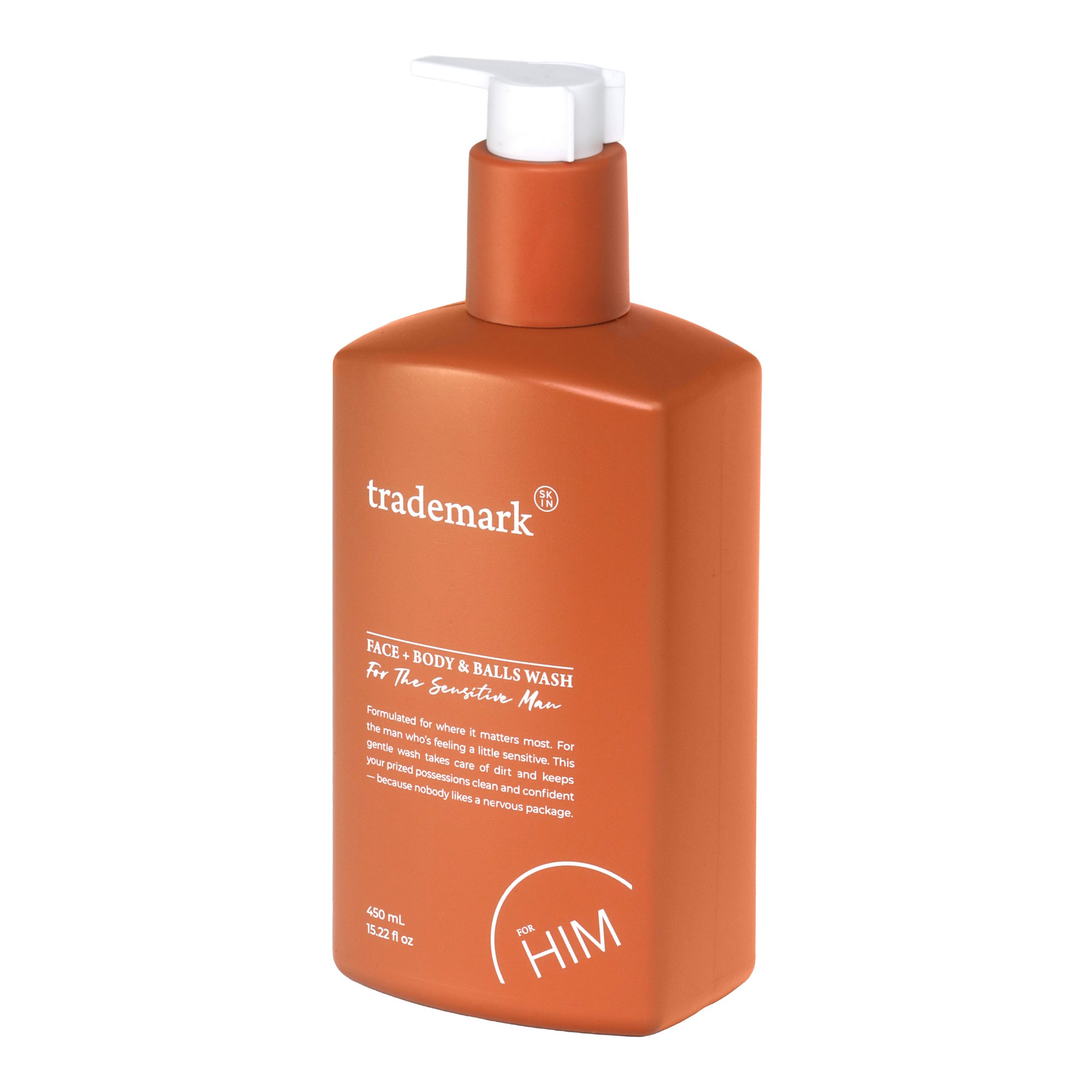 TRADEMARK SKIN HIM FACE + BODY & BALLS WASH 450ML - Image 2