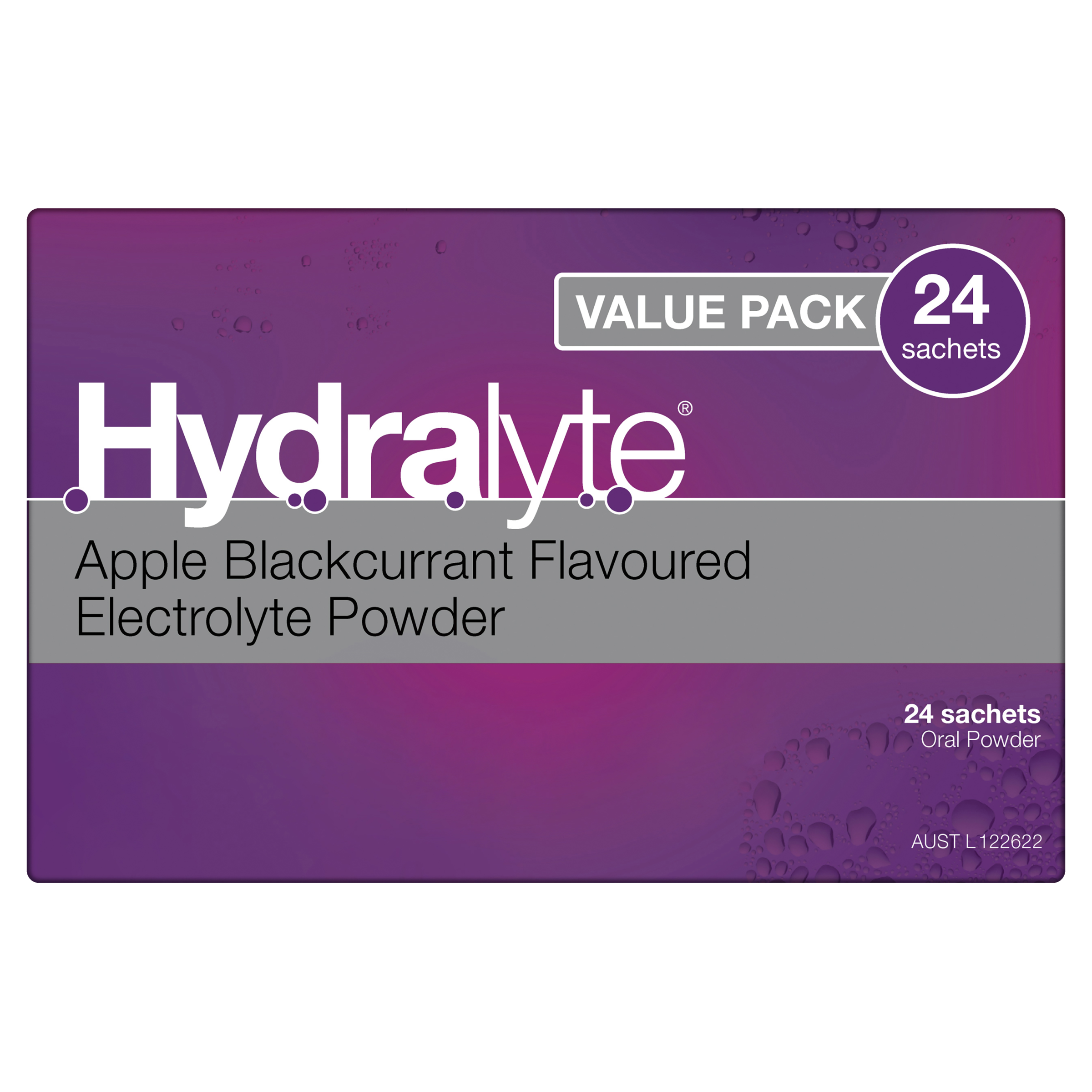 HYDRALYTE APPLE BLACKCURRANT SACHETS 24 PACK - Image 9