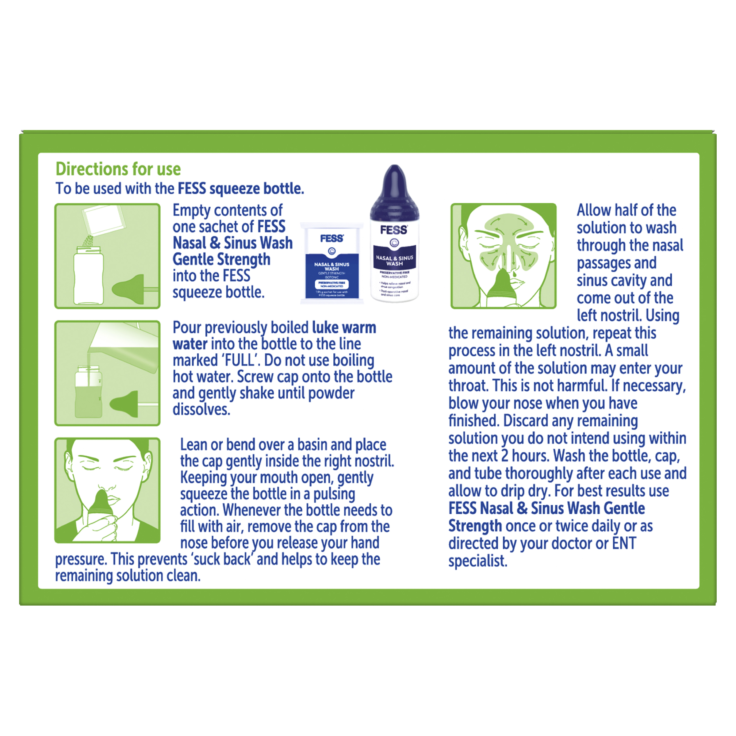 FESS NASAL AND SINUS WASH REFILL GENTLE 50 - Image 4