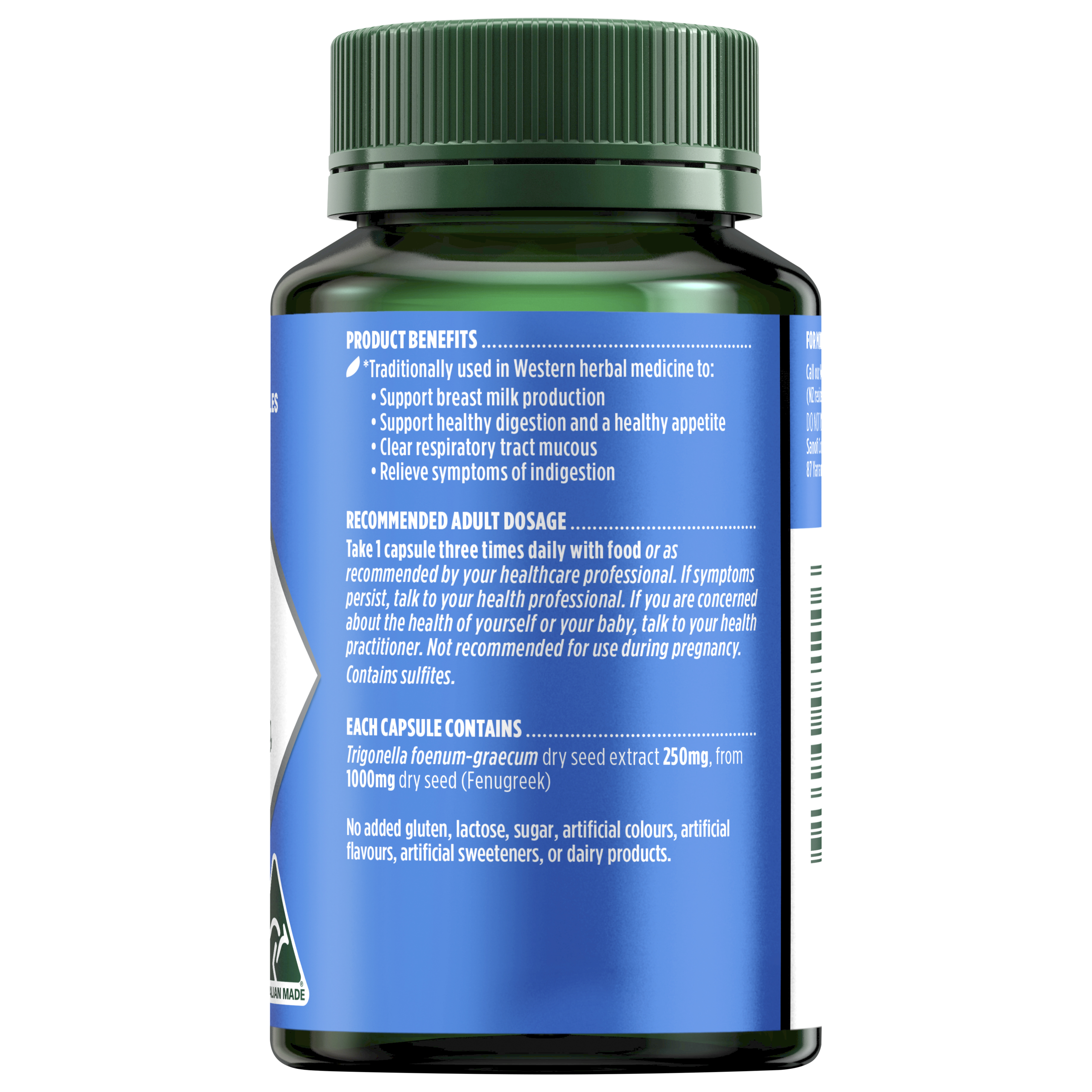 NATURES OWN FENUGREEK 1000MG 60 CAPSULES - Image 2