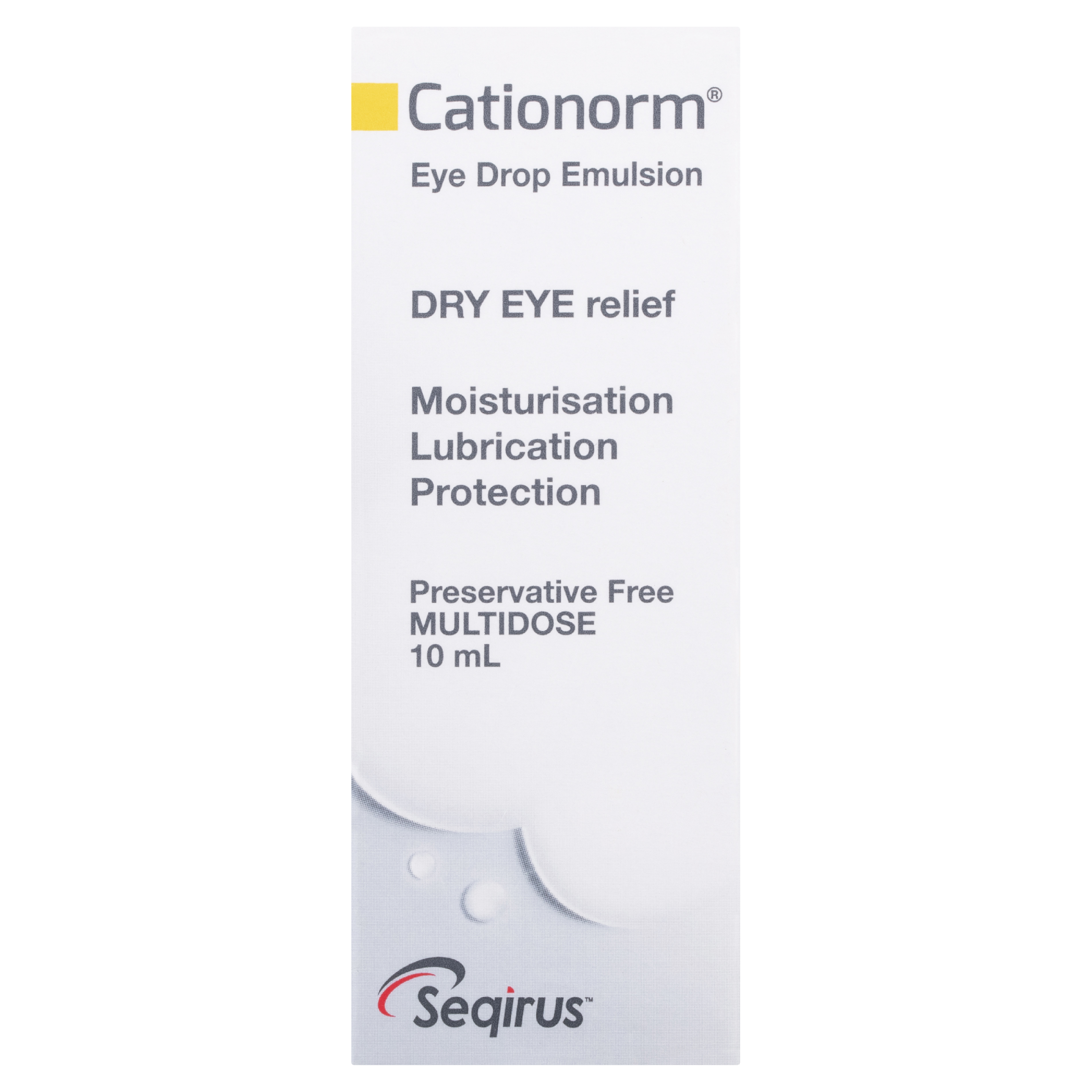 CATIONORM PRESERVATIVE FREE MULTI DOSE EYE DROPS 10ML - Image 2