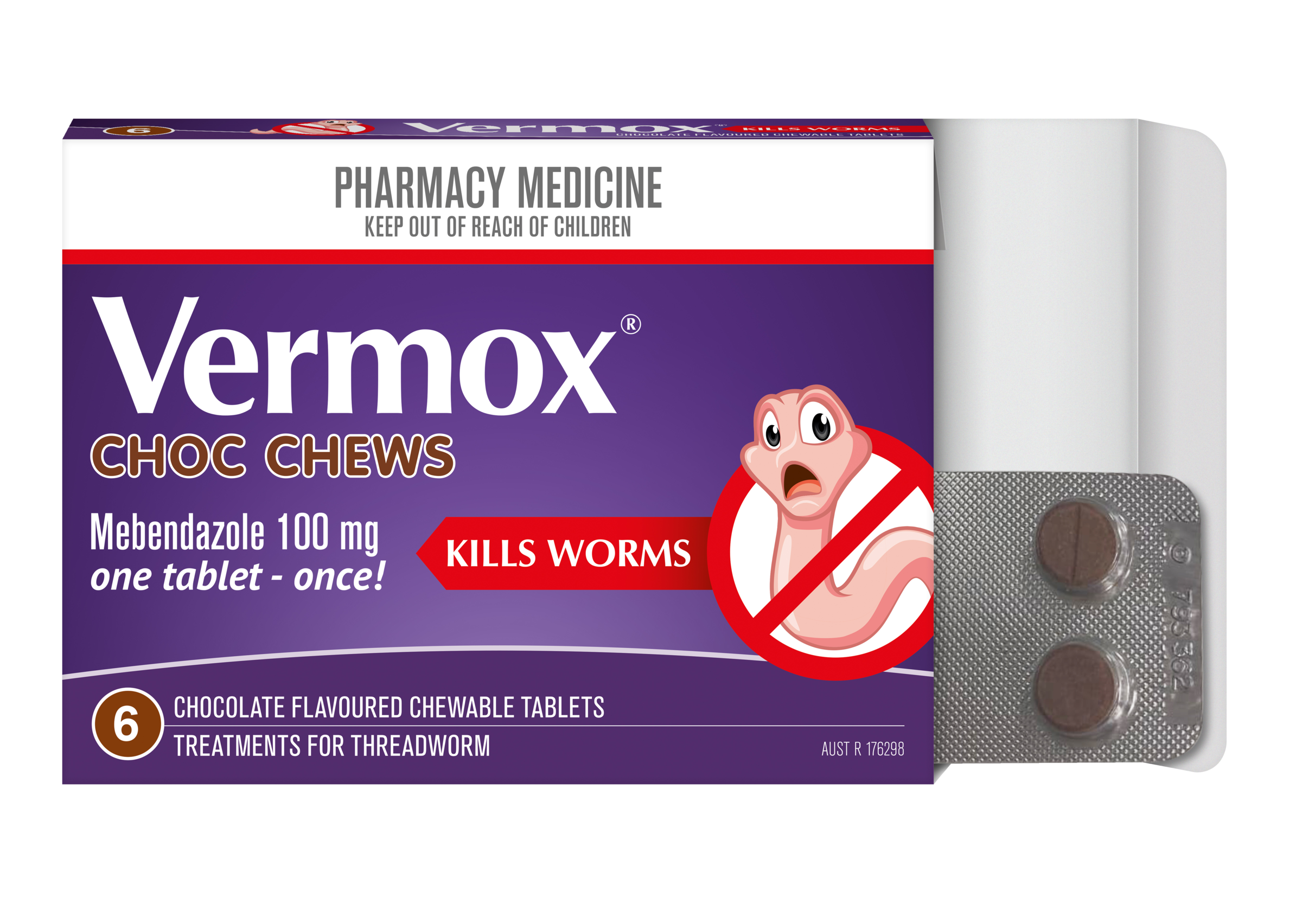 VERMOX CHOC CHEWS WORM TREATMENT 6 TABLETS - Image 3