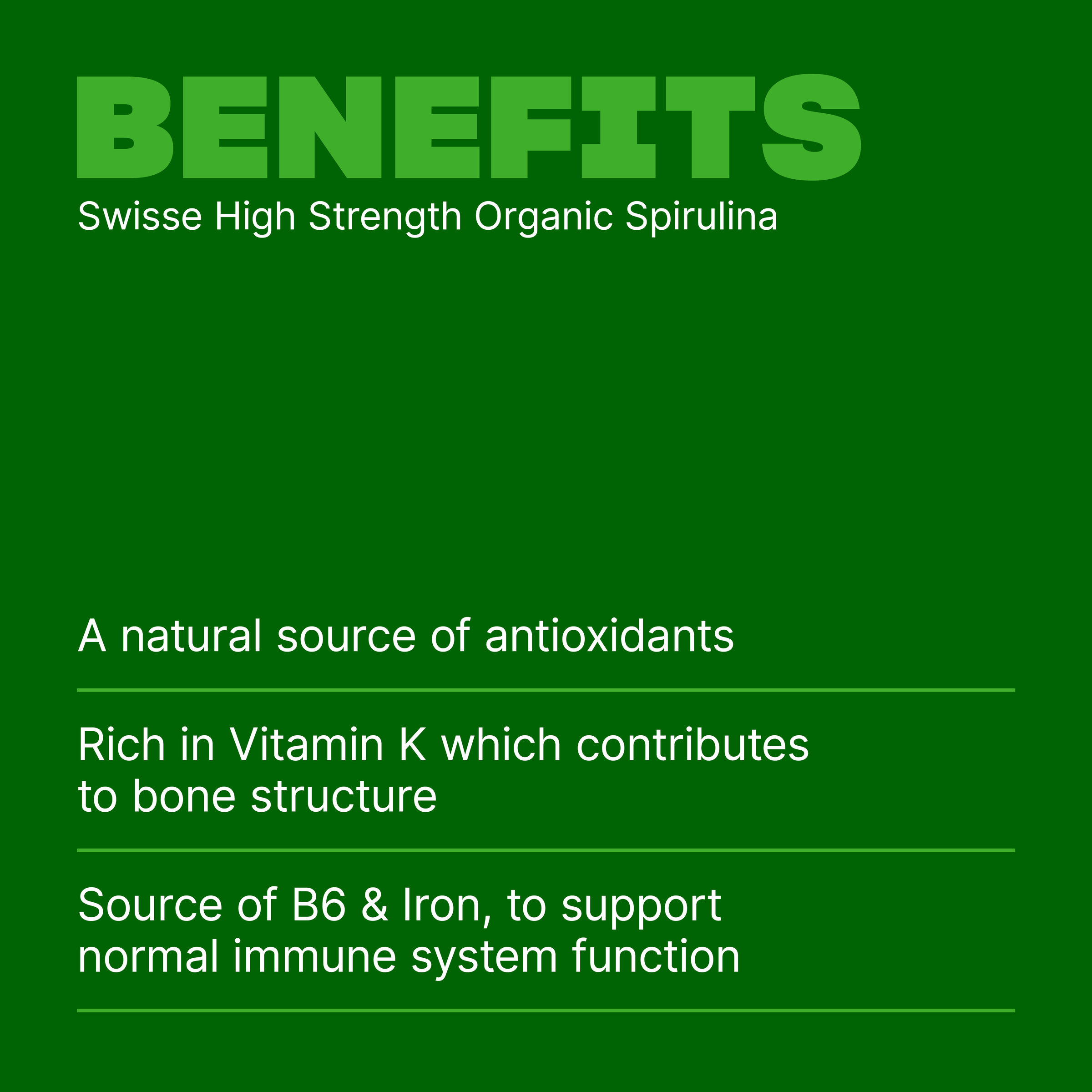 SWISSE ULTIBOOST HIGH STRENGTH ORGANIC SPIRULINA 200 TABLET - Image 3