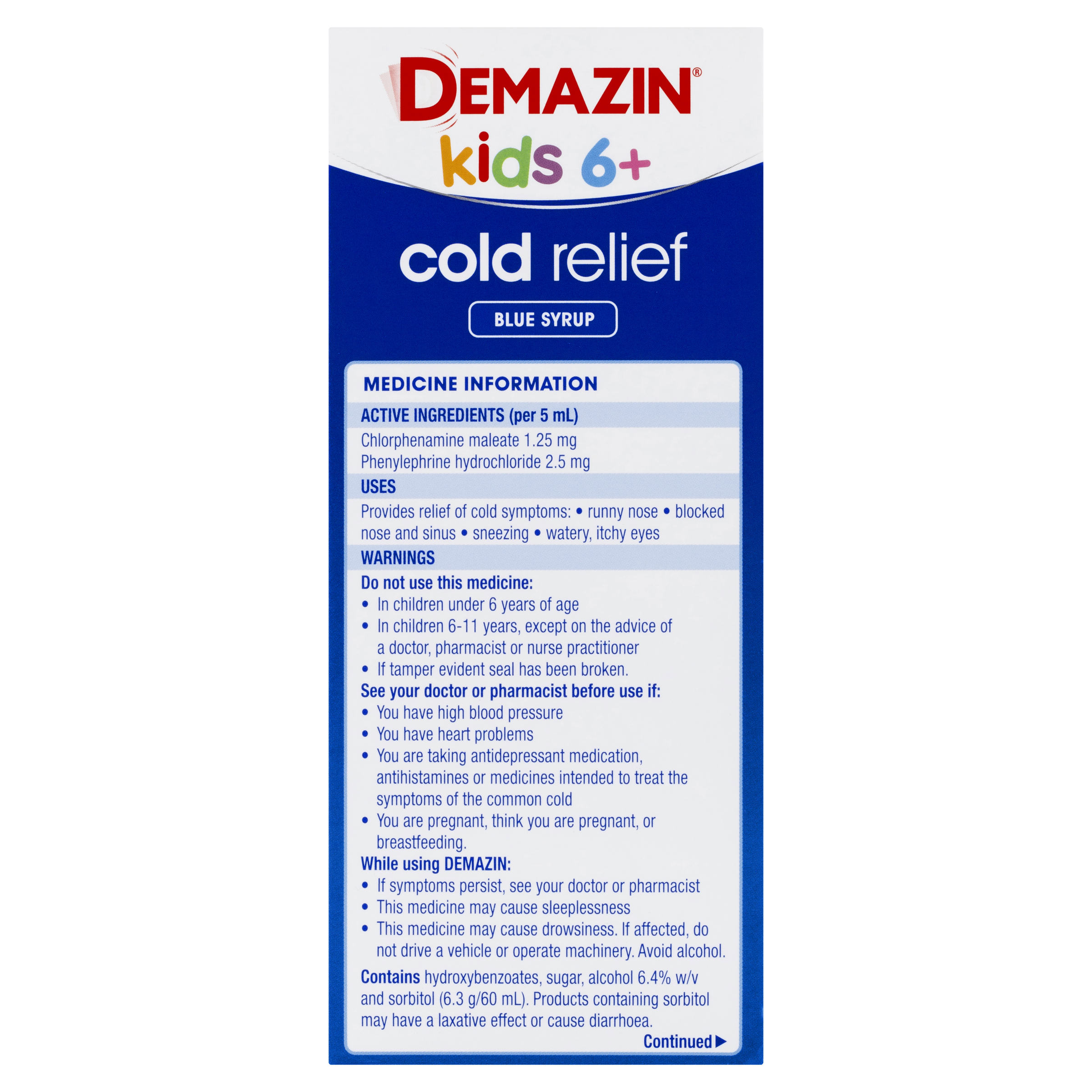 DEMAZIN BLUE SYRUP 200ML - Image 3