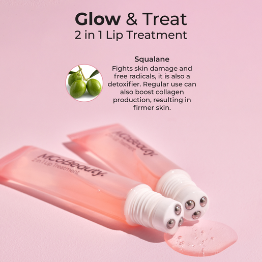 MCO BEAUTY GLOW & TREAT 2-IN-1 LIP TREATMENT PEACH 15ML - Image 3
