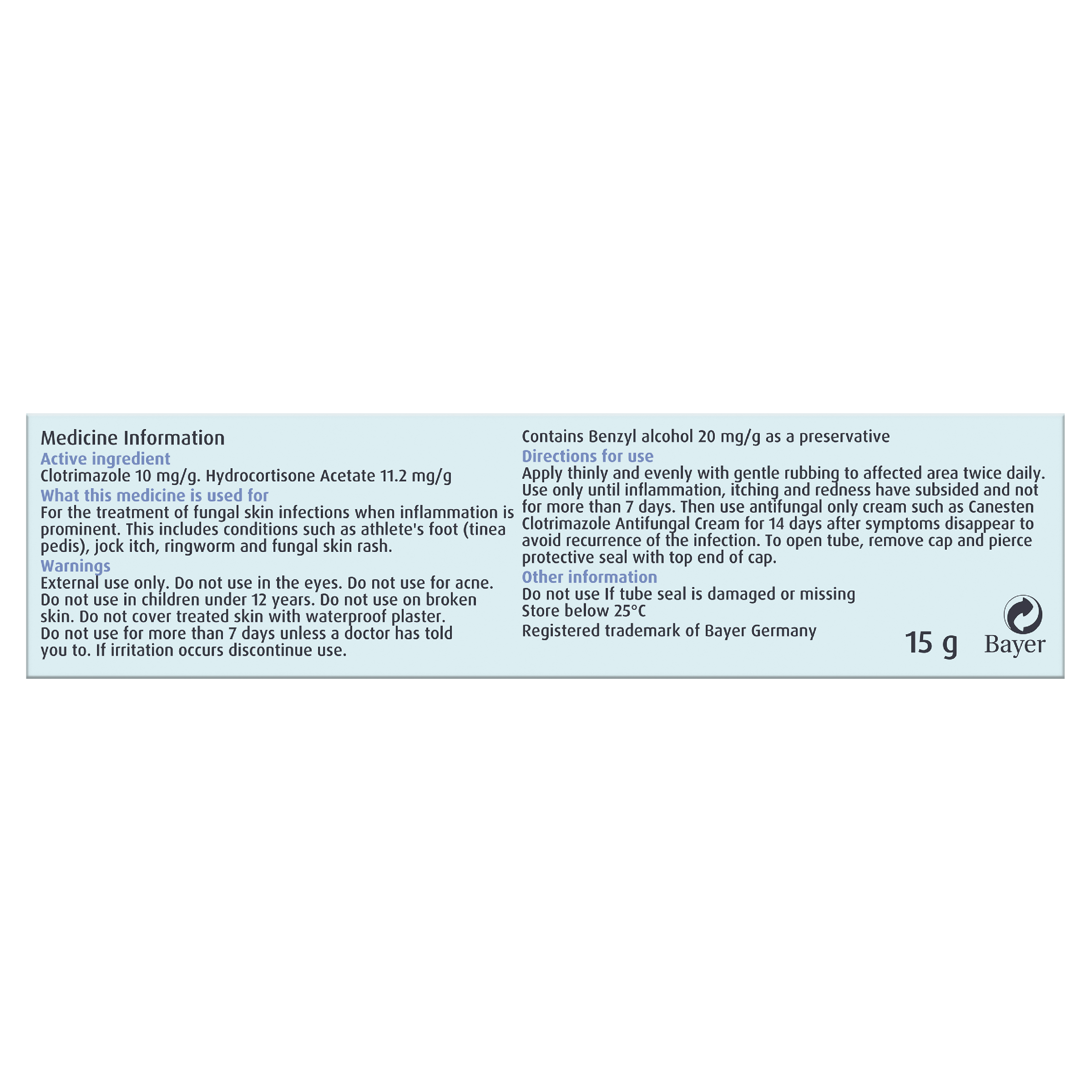 CANESTEN PLUS CLOTRIMAZOLE & HYDROCORTISONE CREAM 15G - Image 4