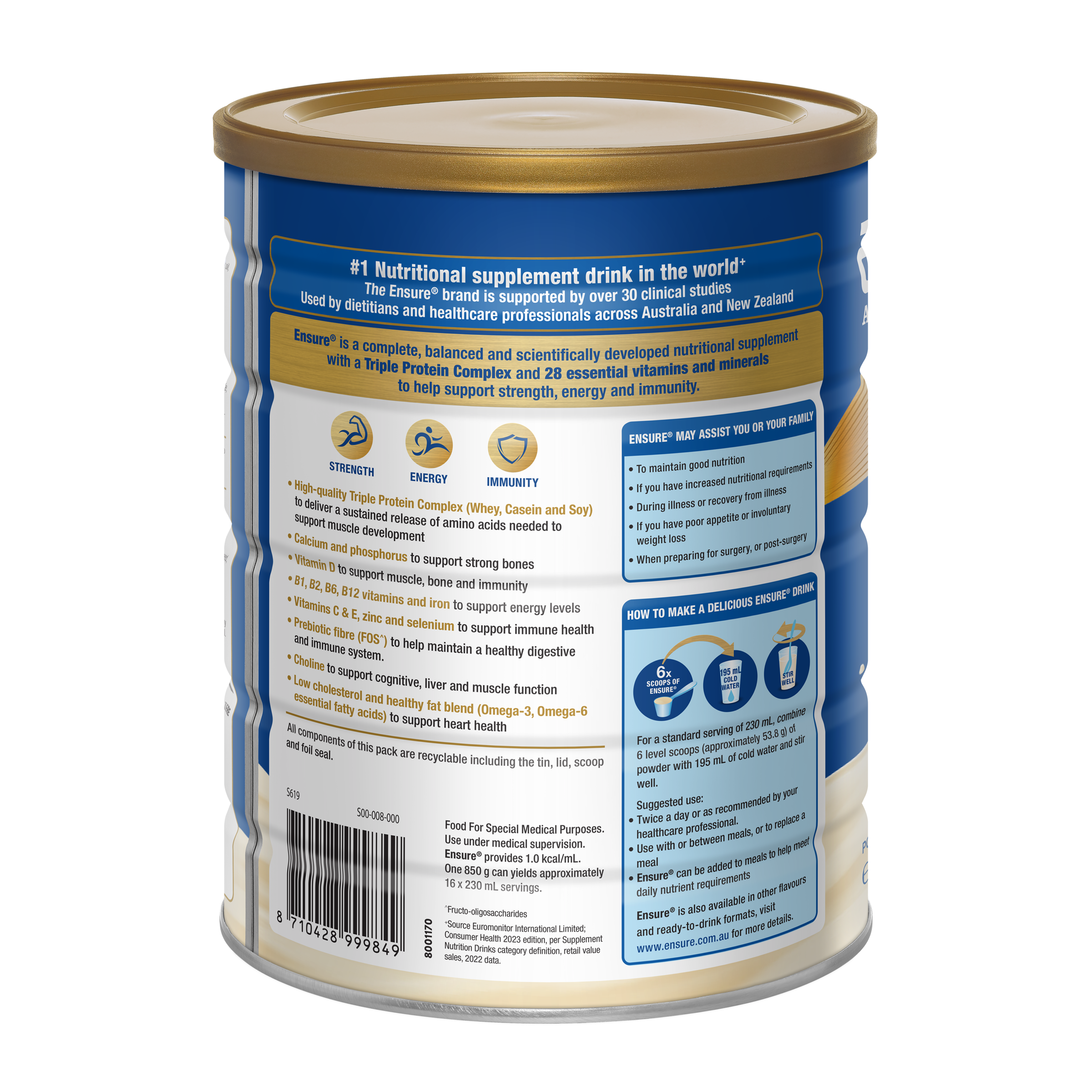 Ensure Powder Vanilla 800g - Image 3