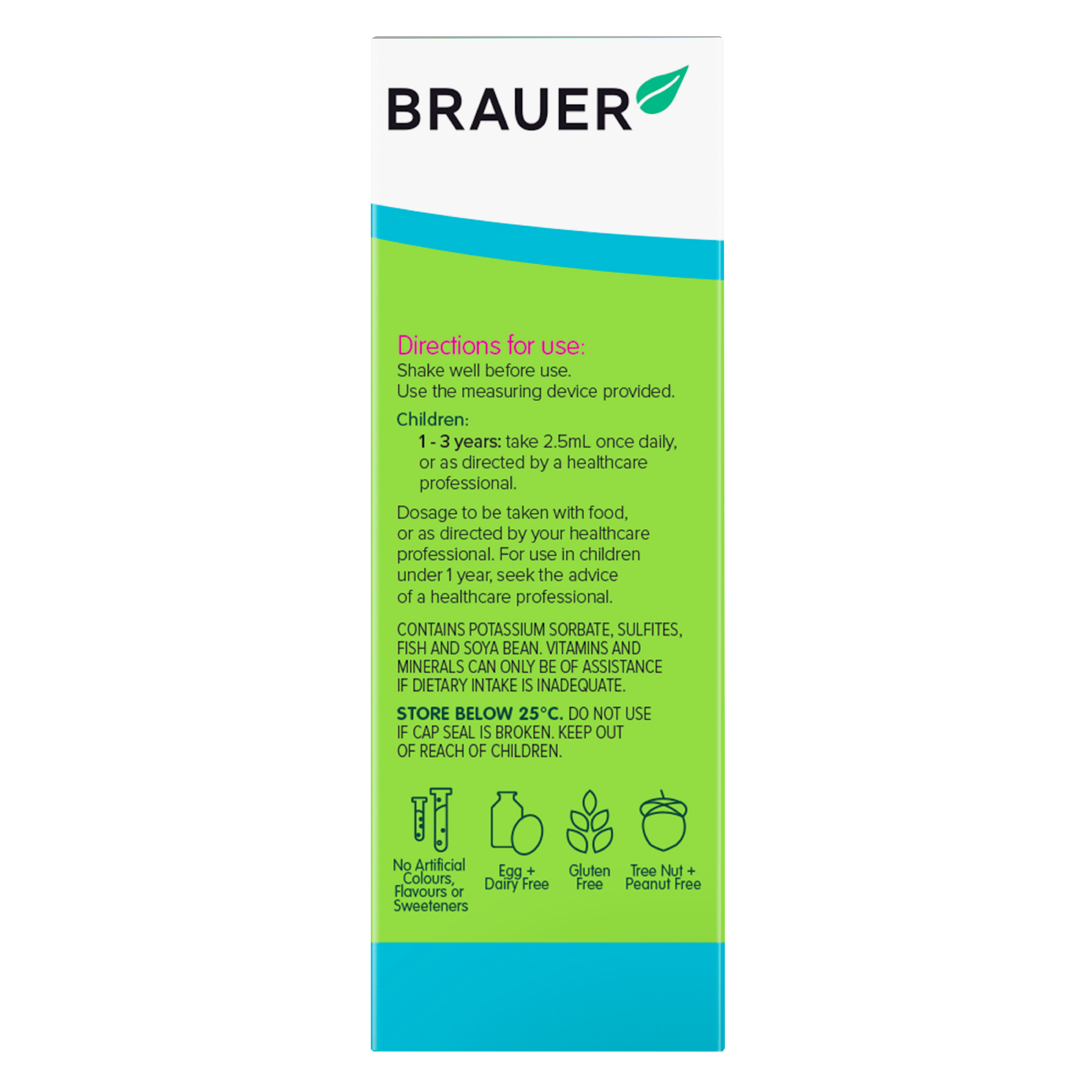 BRAUER BABY & KIDS MULTIVITAMIN LIQUID FOR TODDLERS 100ML - Image 3