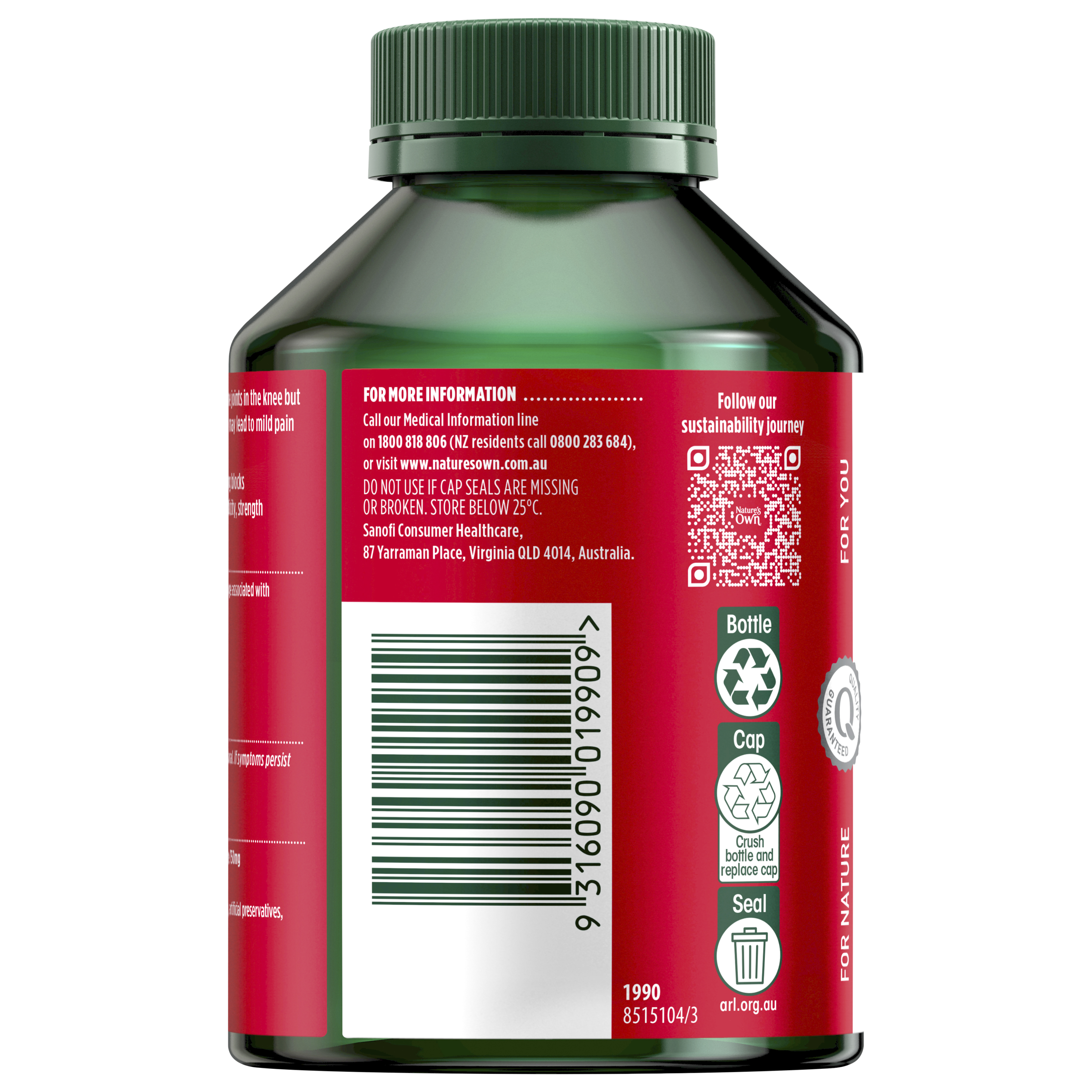 NATURES OWN GLUCOSAMINE SULFATE WITH CHONDROITIN 200 TABLETS - Image 4