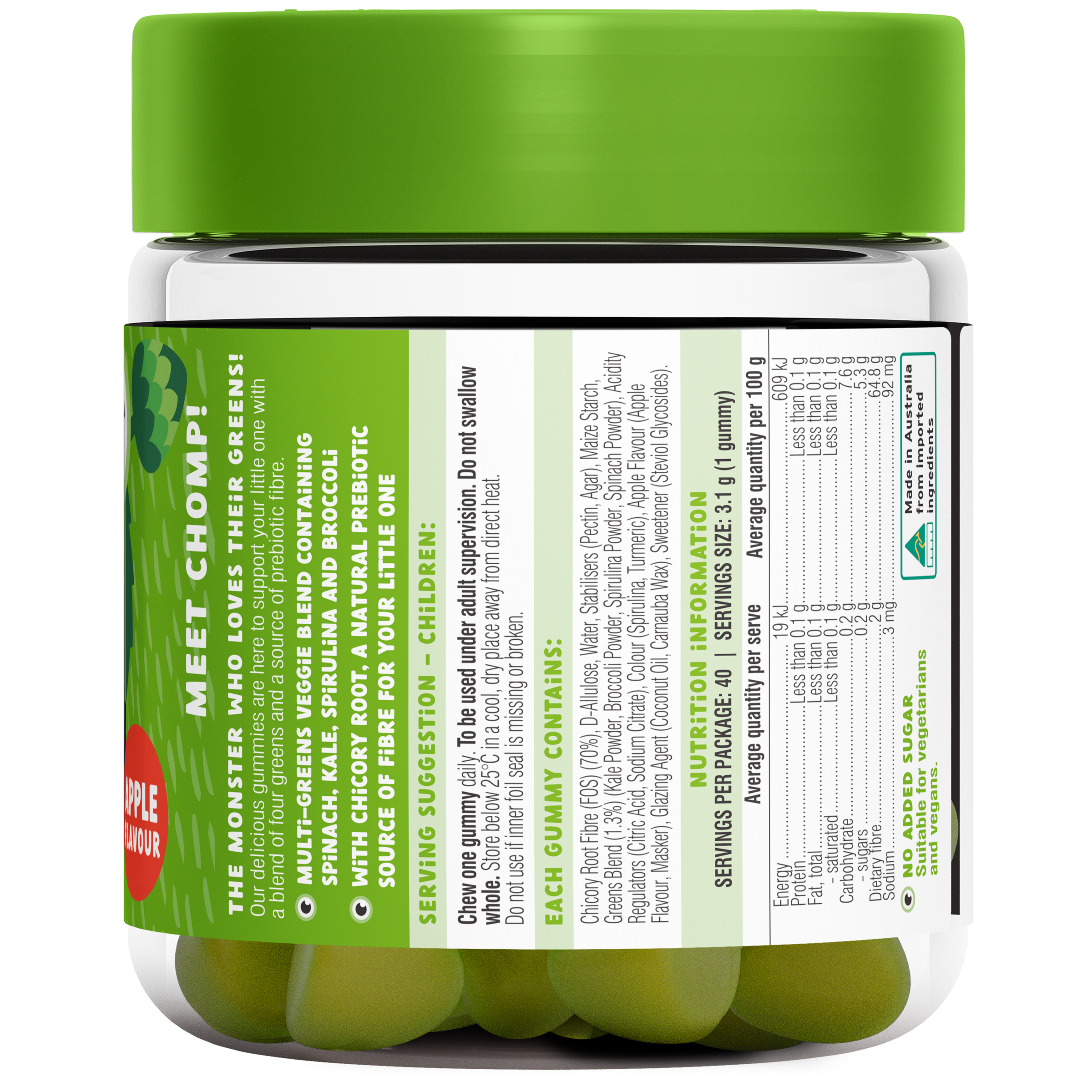 LITTLE SWISSE FUSSY EATER GREENS GUMMIES 40 PASTILLES - Image 2