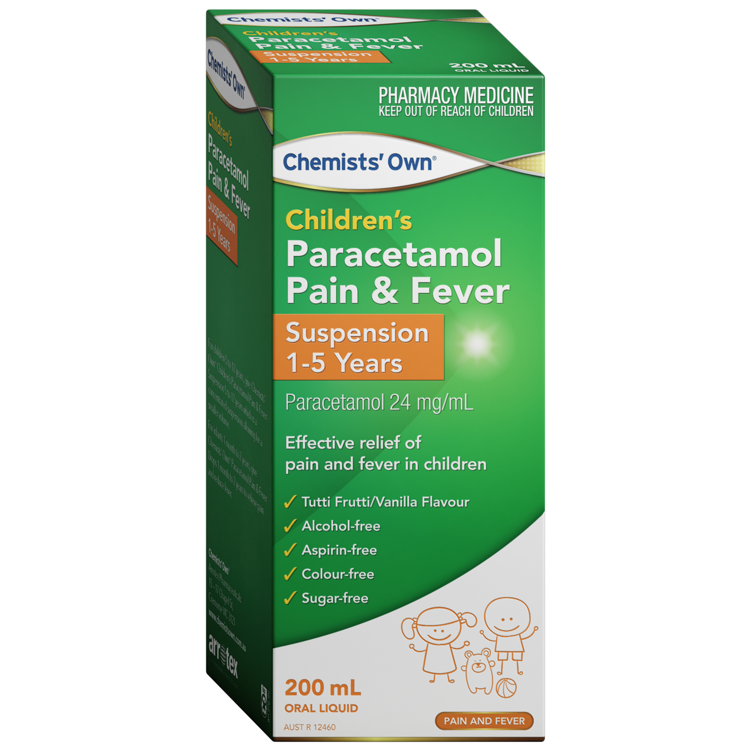 Chemists Own Childrens Paracetamol 1-5 Years 200ml Liquid