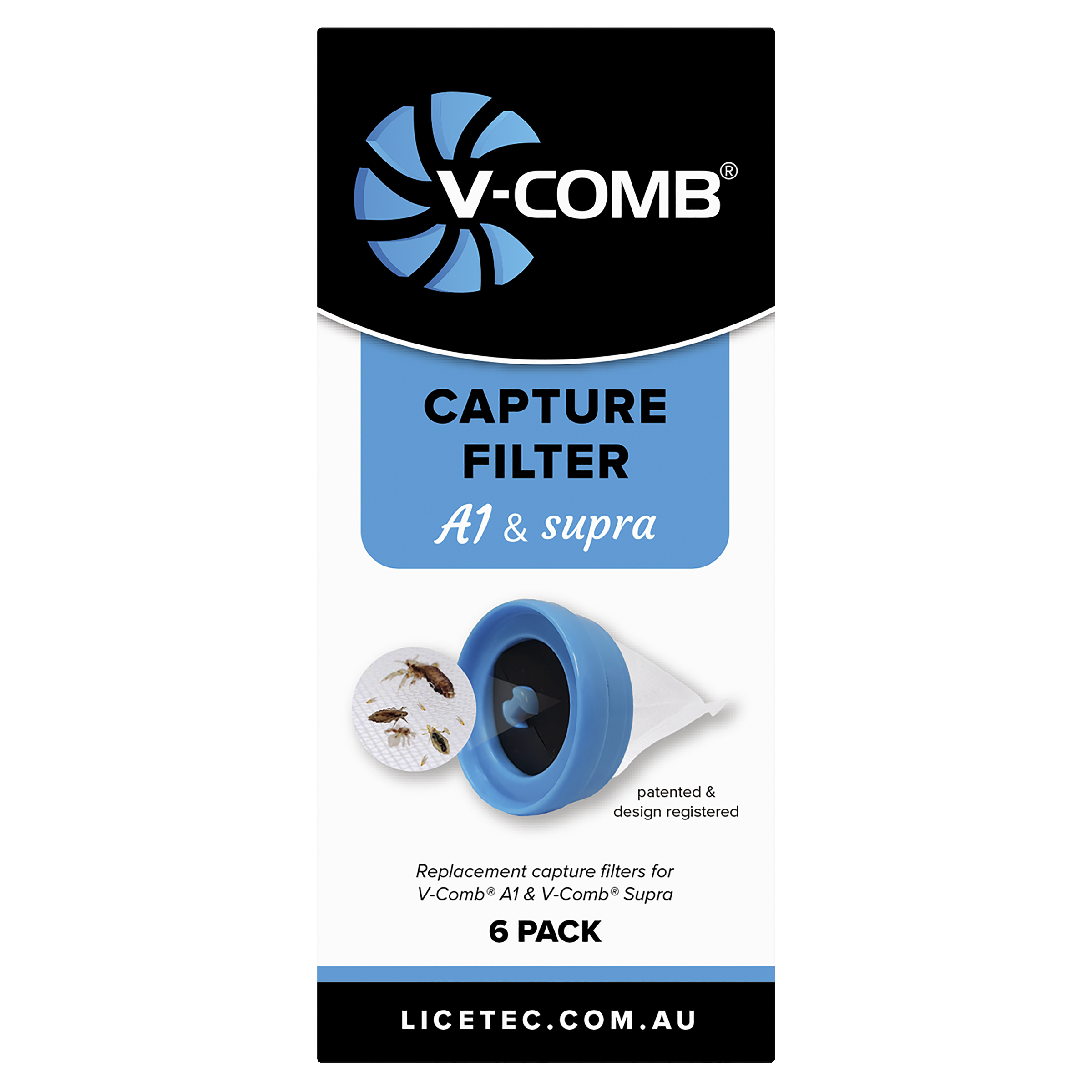 LICETEC V-COMB A1 SUPRA CAPTRUE FILTERS 6 PACK - Image 2