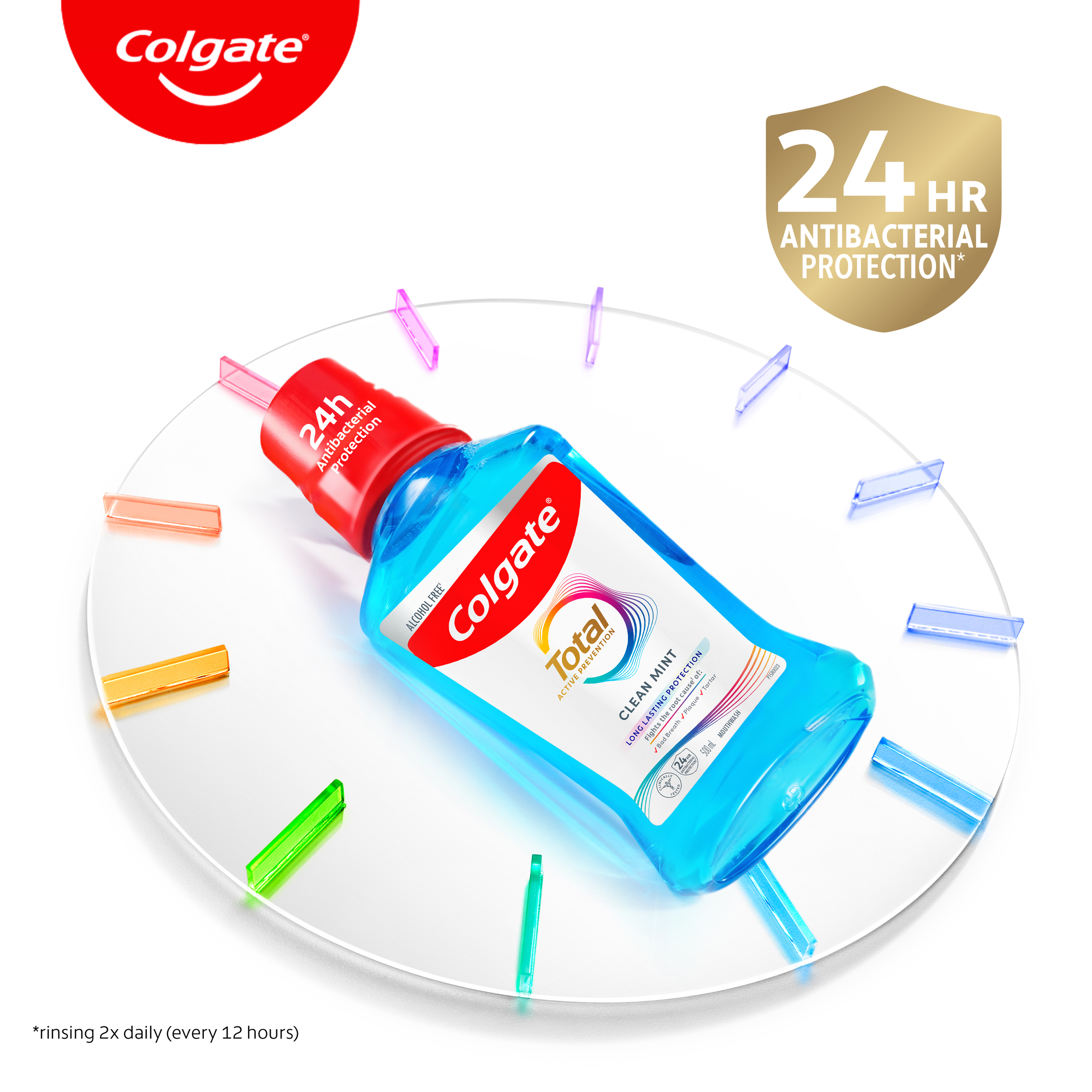 COLGATE MOUTHWASH TOTAL CLEAN MINT 500ML - Image 8