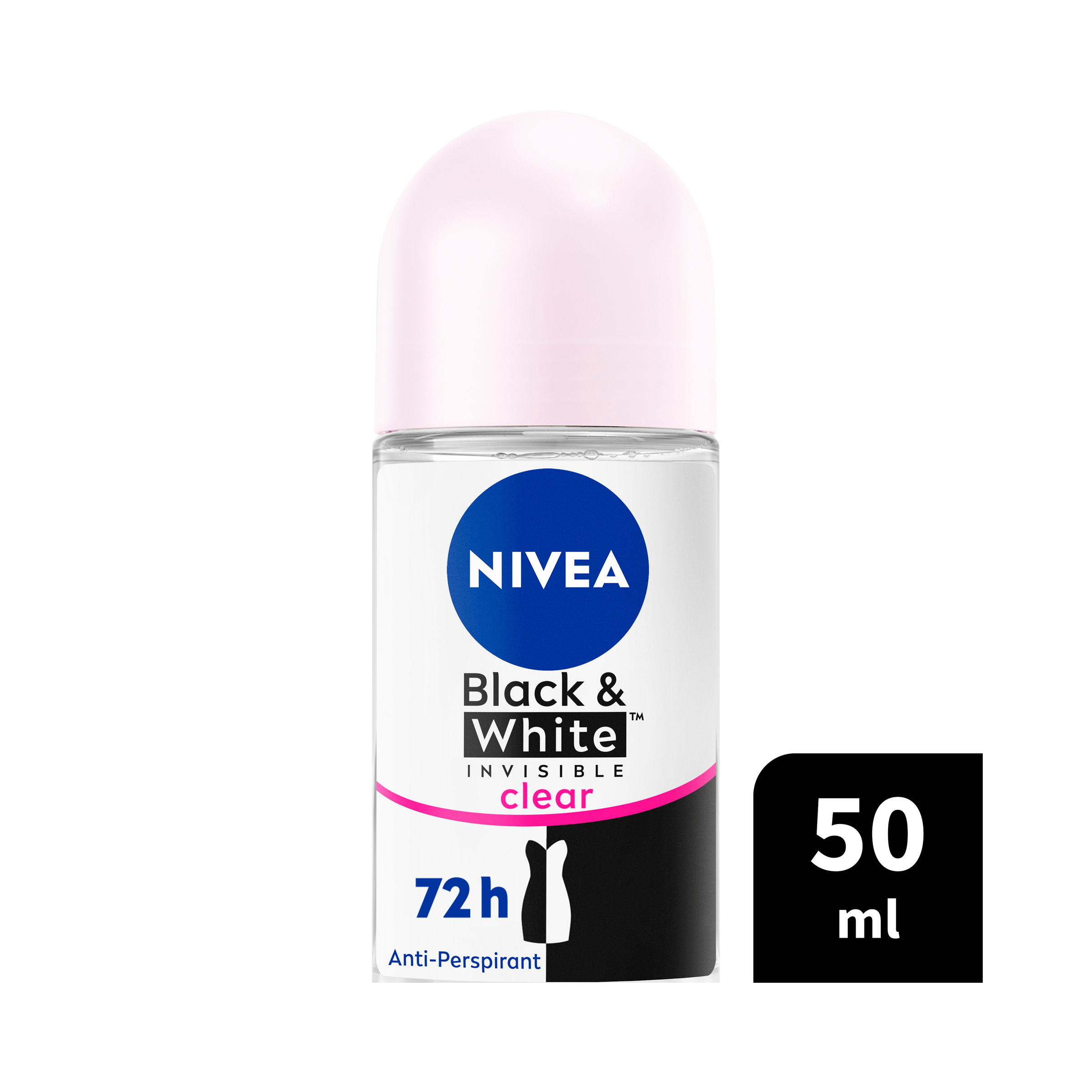 NIVEA WOMEN ANTIPERSPIRANT B&W INVISIBLE CLEAR 48H ROLL ON 50ML - Image 8