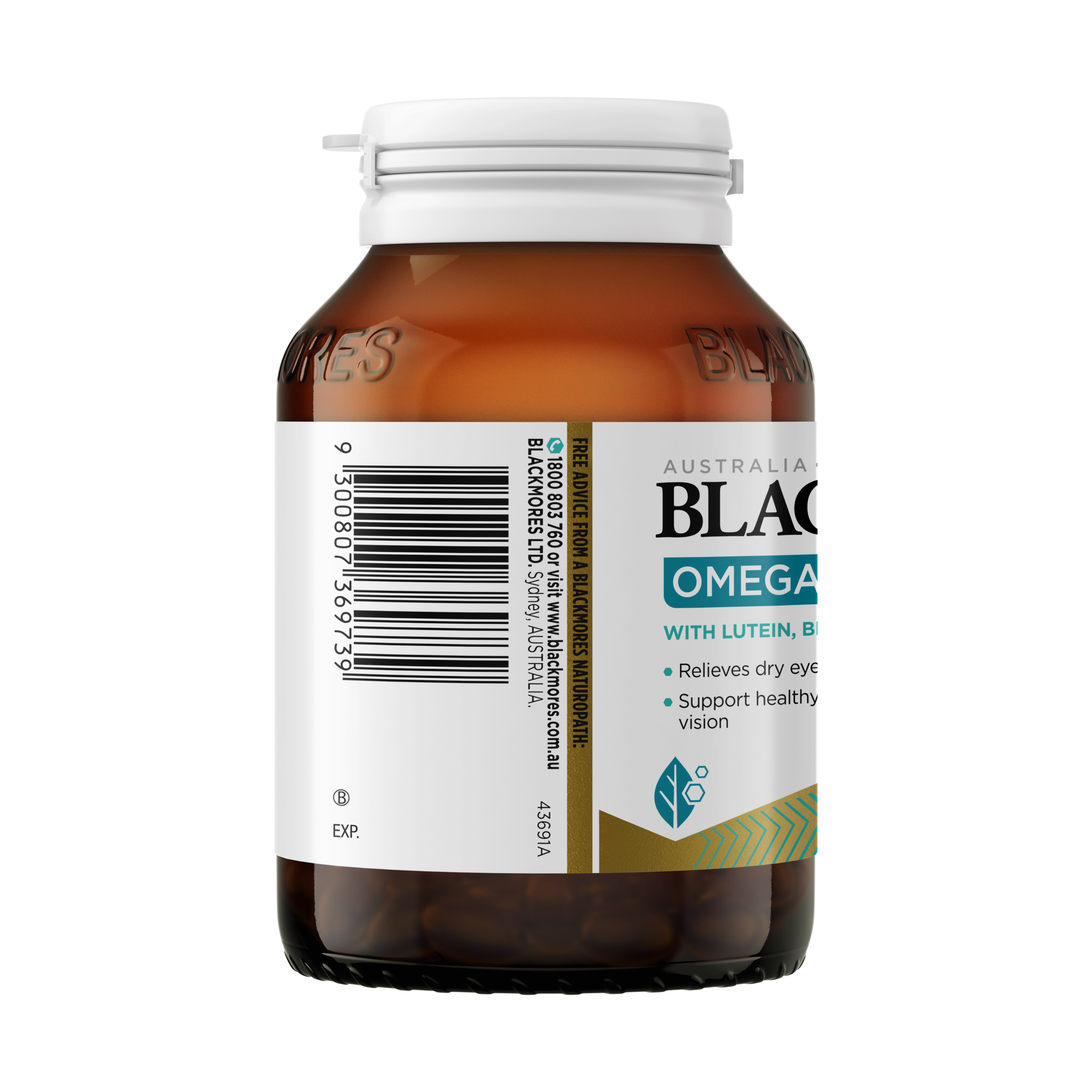 Blackmores Omega + Vision 60 Capsules - Image 2