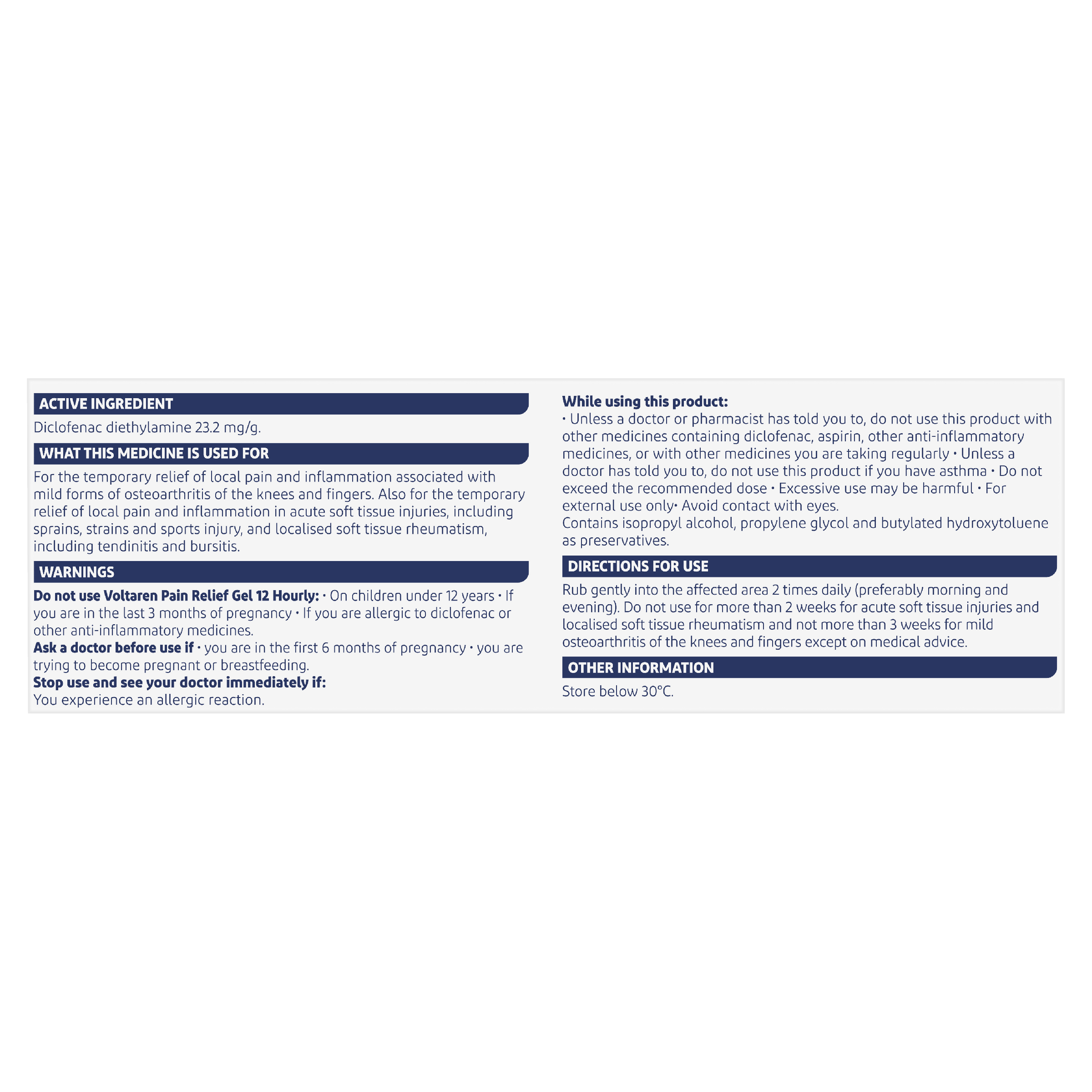 VOLTAREN OSTEO GEL 12 HOURLY 100G - Image 4