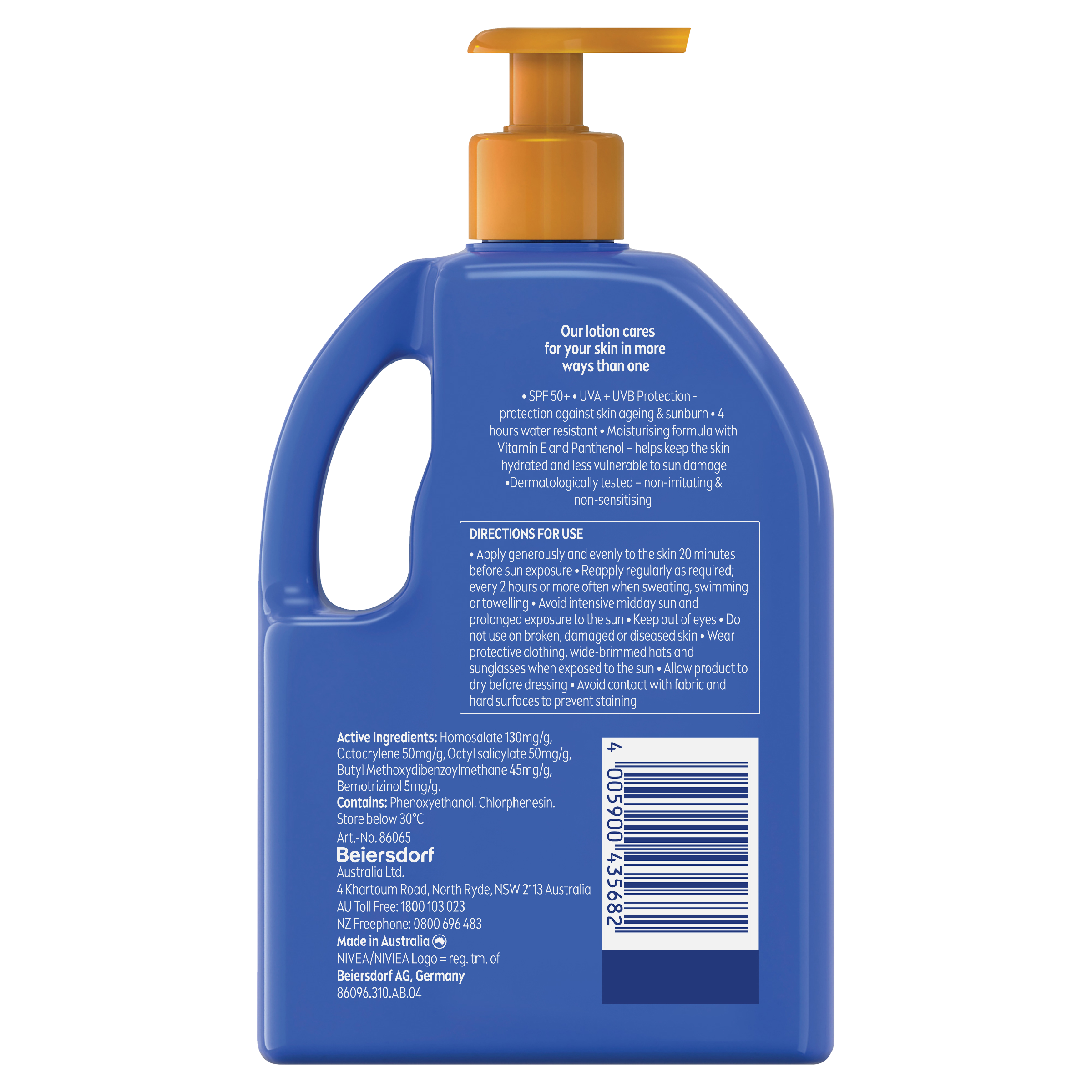 NIVEA PROTECT & MOISTURE SUNSCREEN LOTION SPF50+ 1 LITRE - Image 2