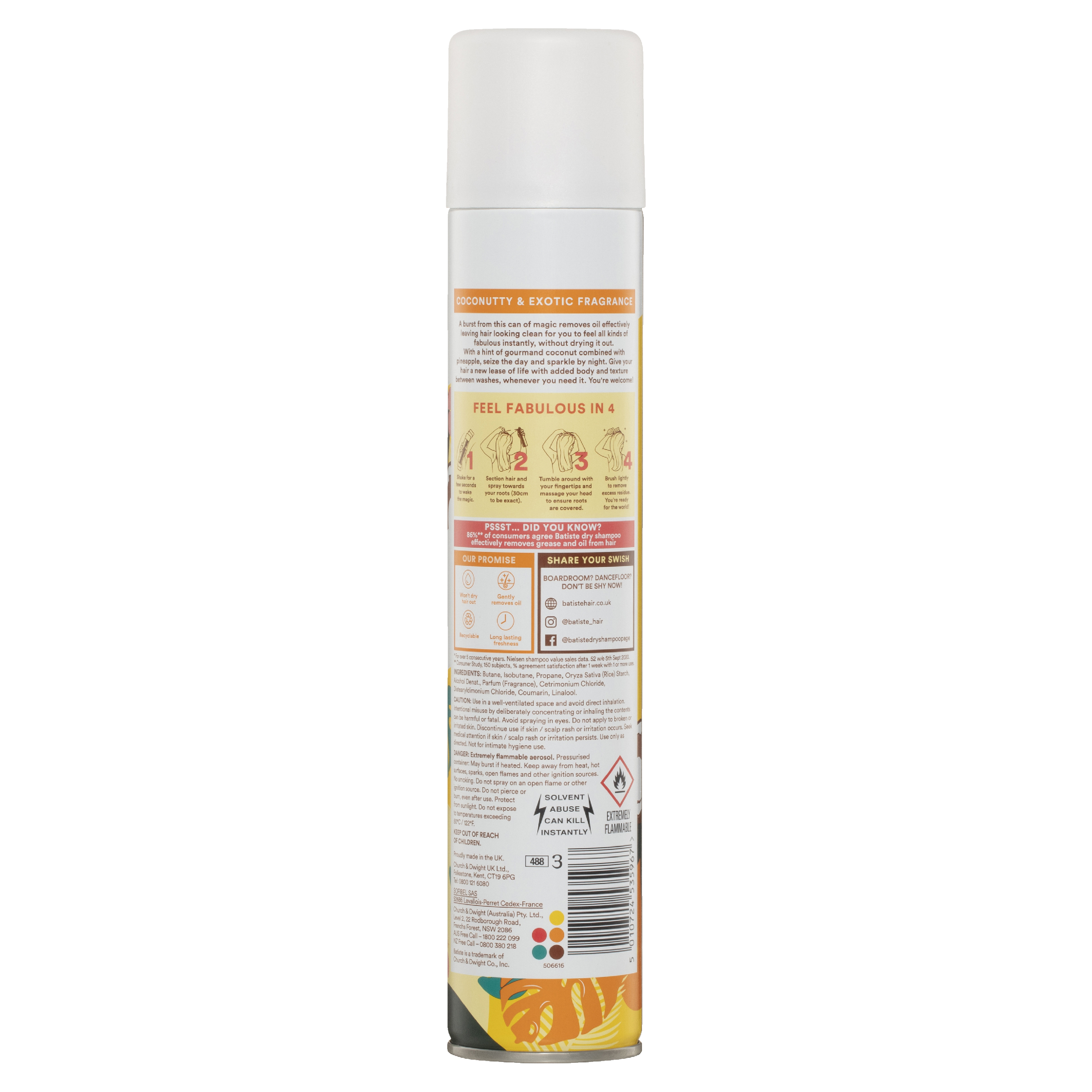 BATISTE TROPICAL DRY SHAMPOO 350ML - Image 2