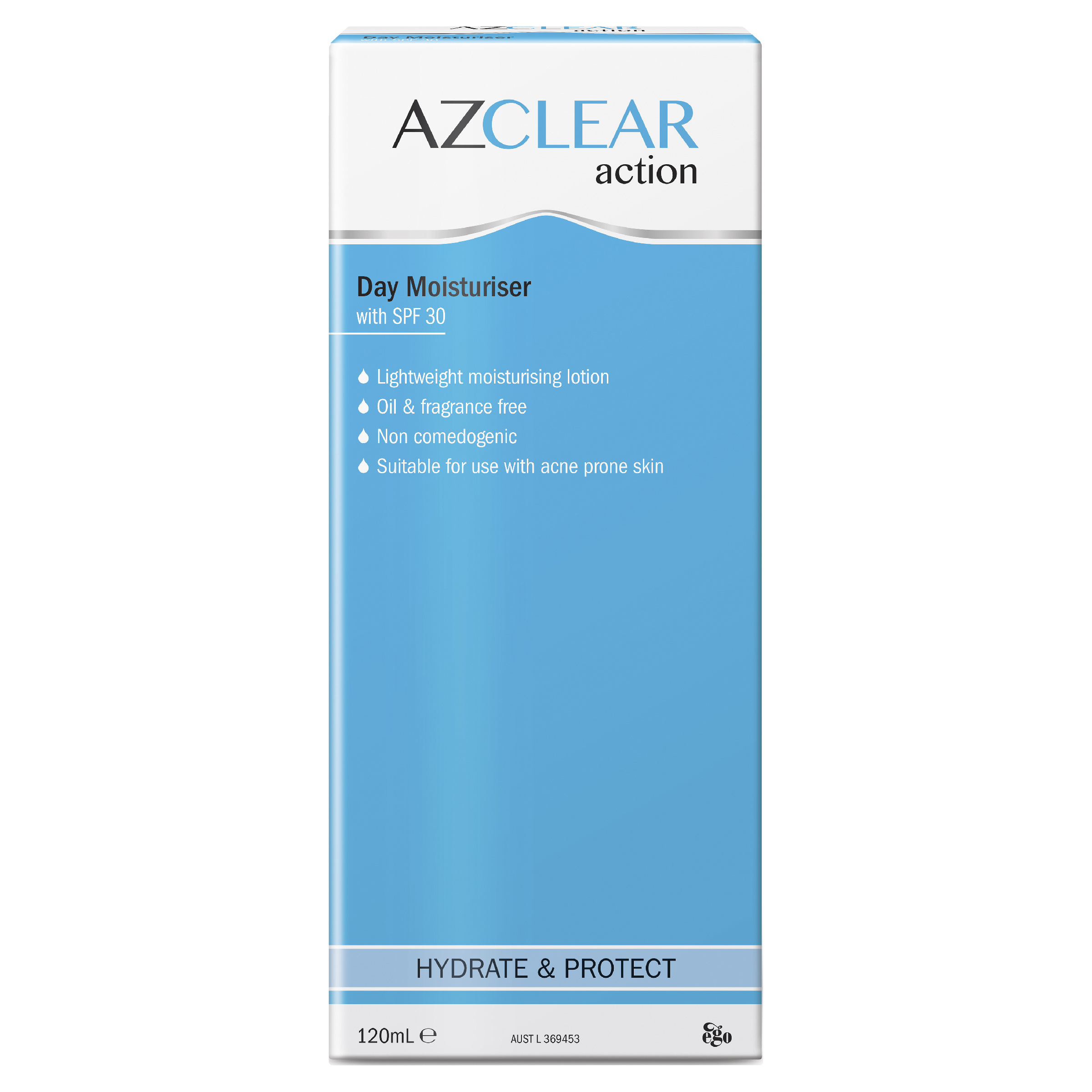 EGO AZCLEAR ACNE ACTION MOISTURISER SPF30+ 120ML - Image 2