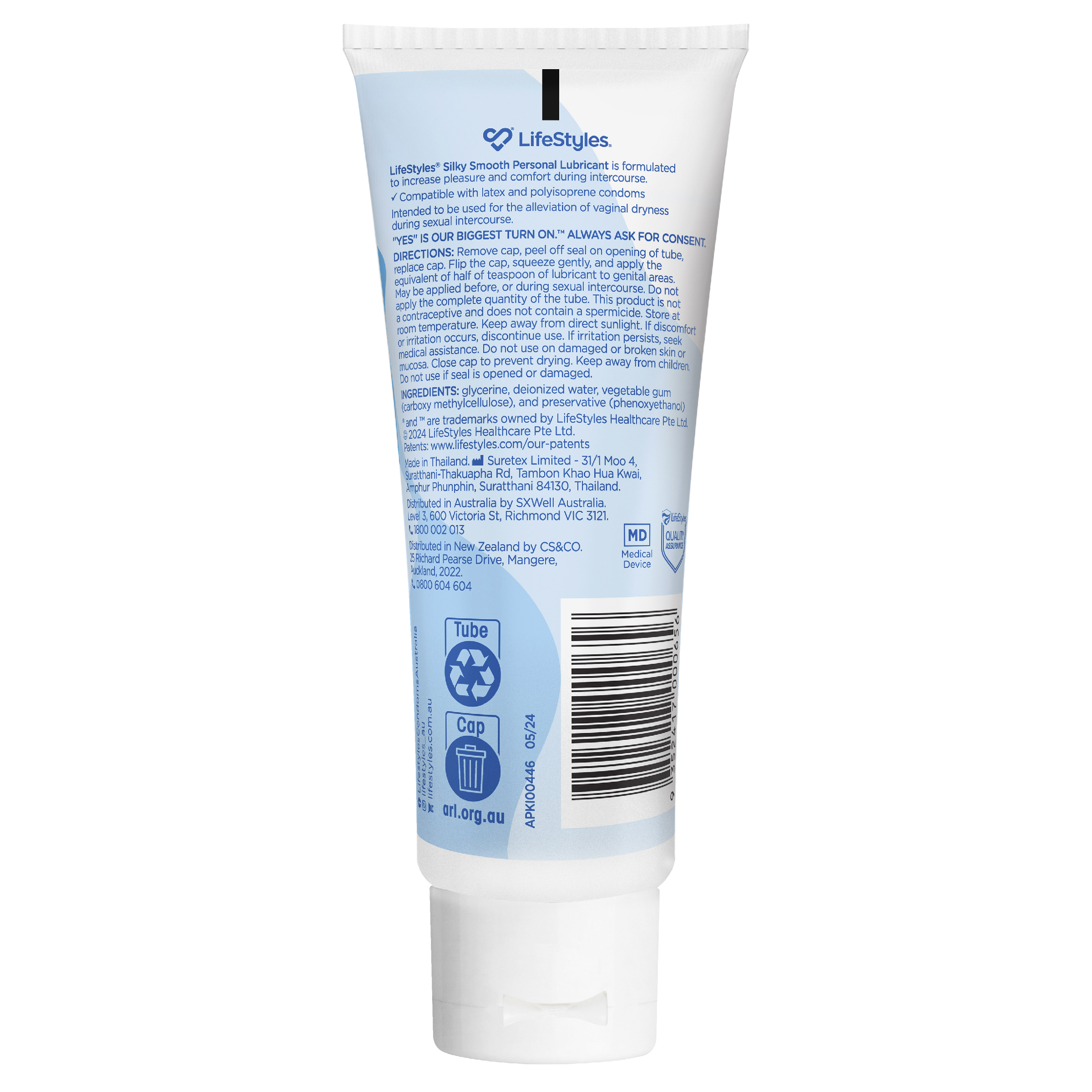 LIFESTYLES SILKY SMOOTH LUBRICANT WATER-BASED 100G - Image 2