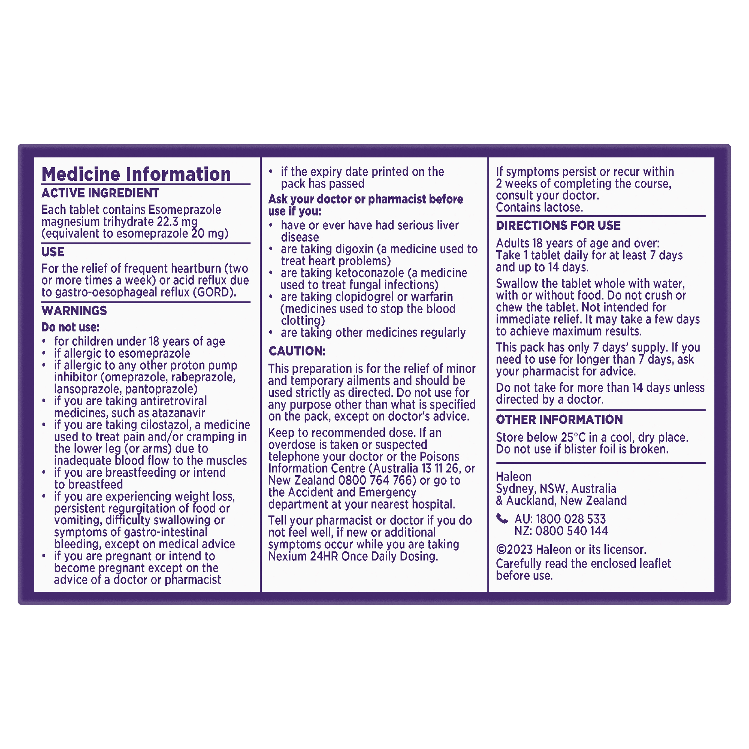 NEXIUM 24HR 20MG 7 TABLETS - Image 4