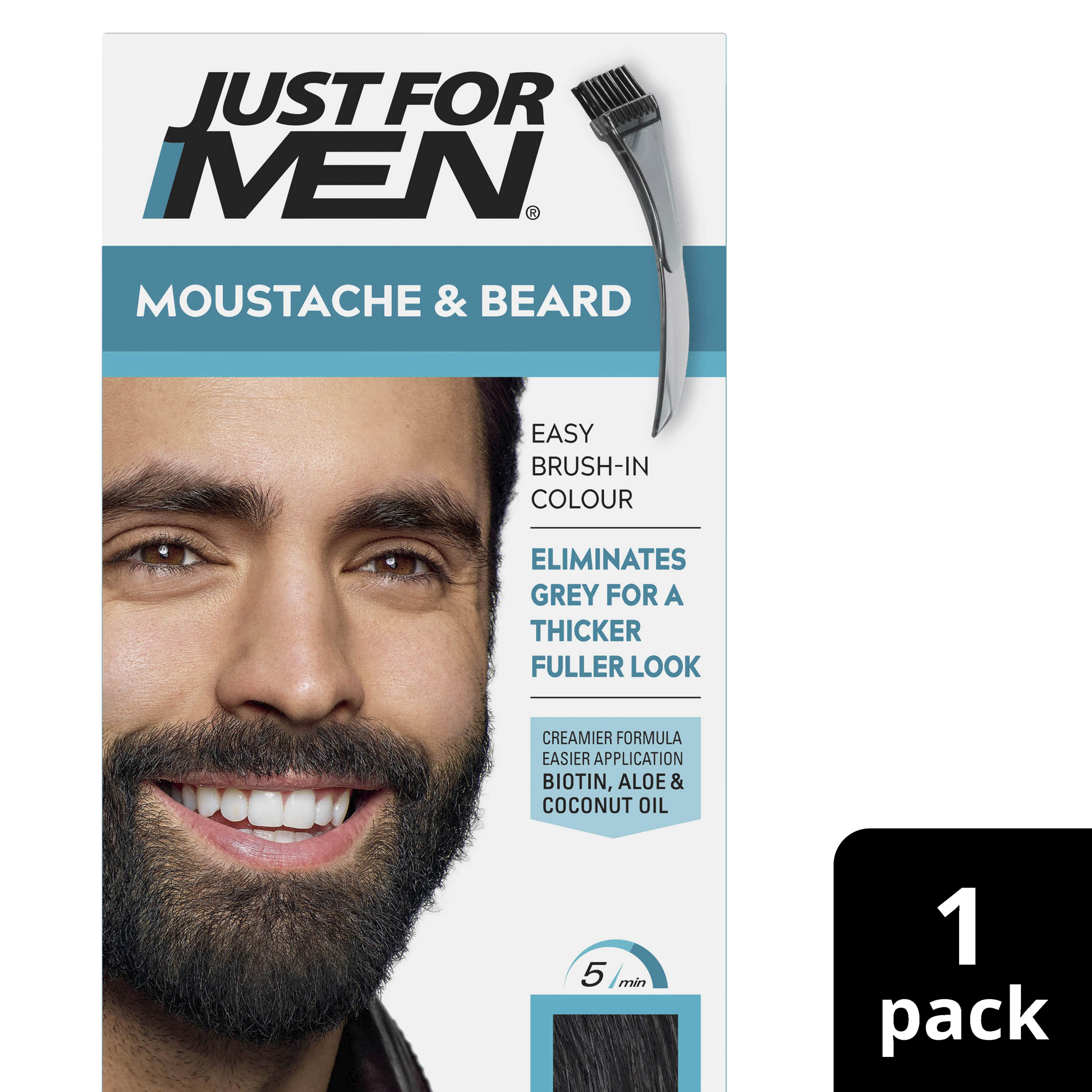 JUST FOR MEN MOUSTACHE & BEARD REAL BLACK - Image 10