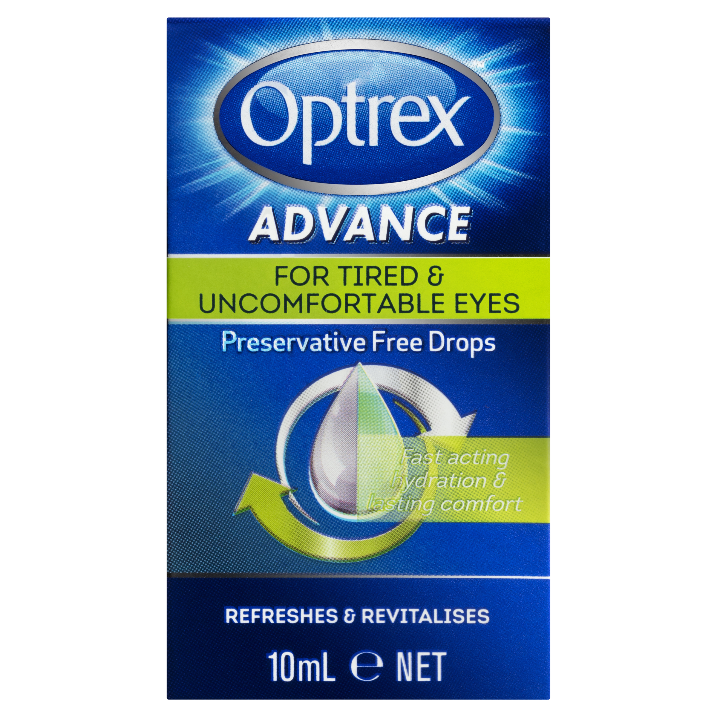 OPTREX ADVANCE PRESERVATIVE FREE TIRED EYE DROPS 10ML - Image 2