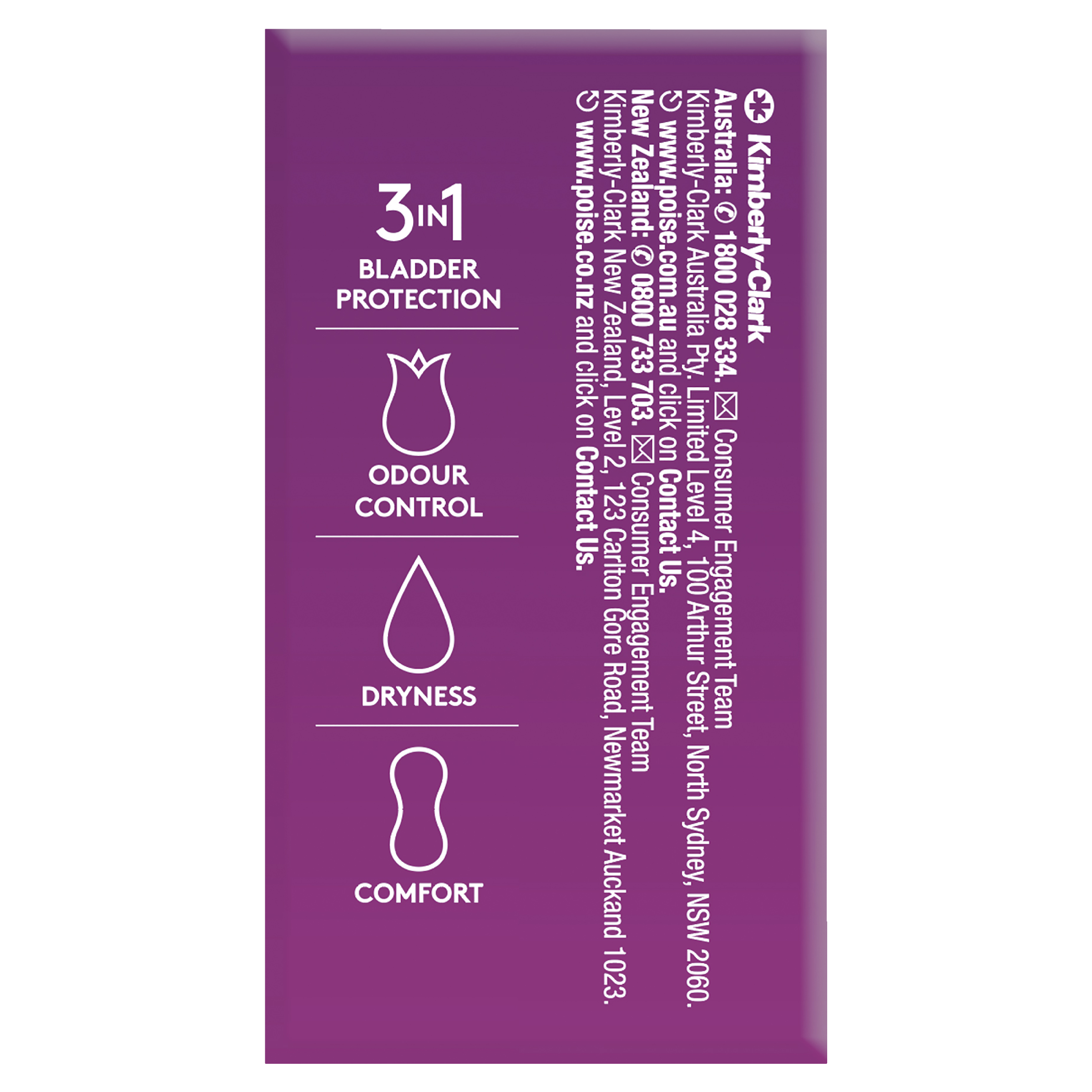 POISE 3-IN-1 LINER ULTRA LONG 2.5D 20 PACK - Image 3