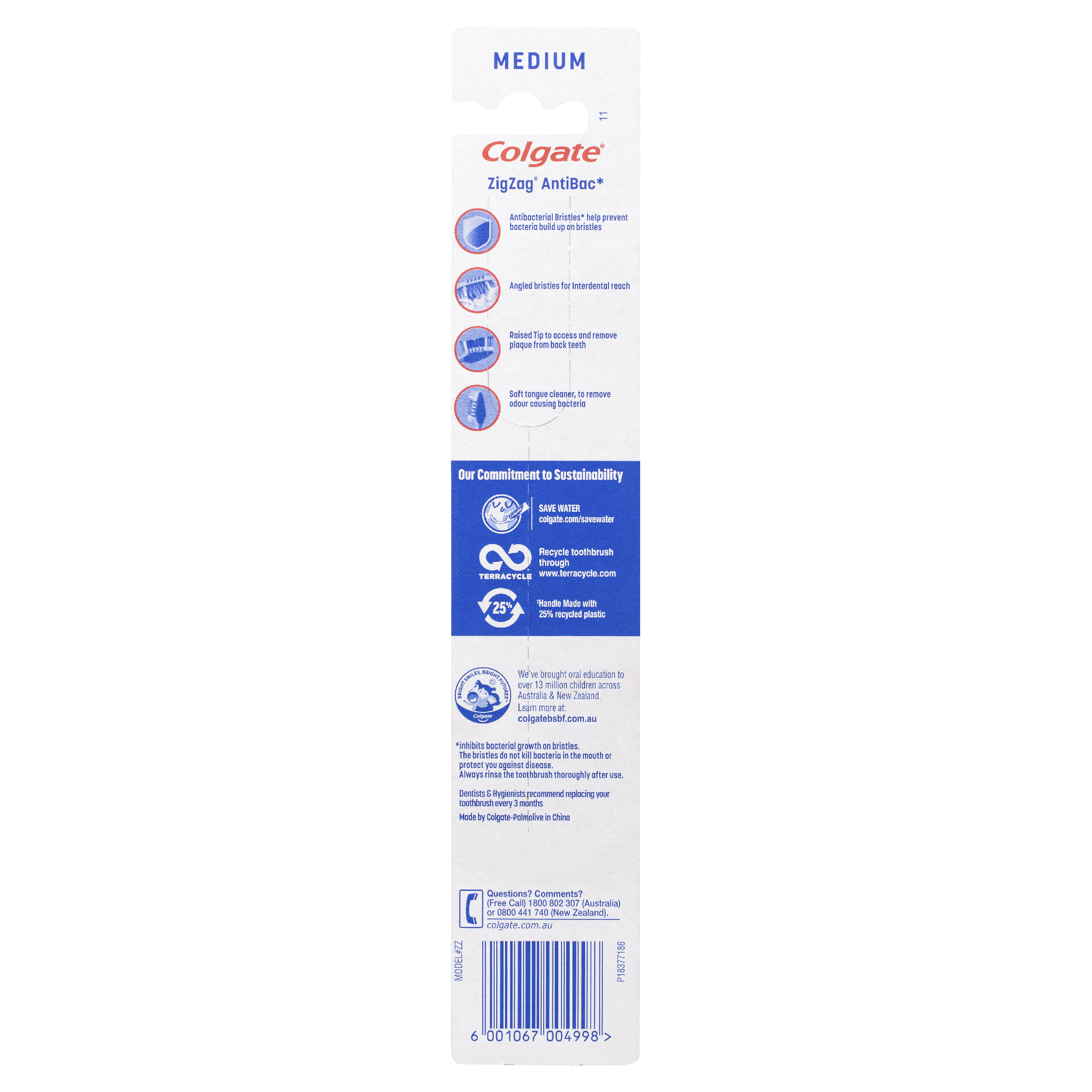 COLGATE TOOTHBRUSH ZIG-ZAG INTERDENTAL CLEAN MEDIUM 1 PACK - Image 2
