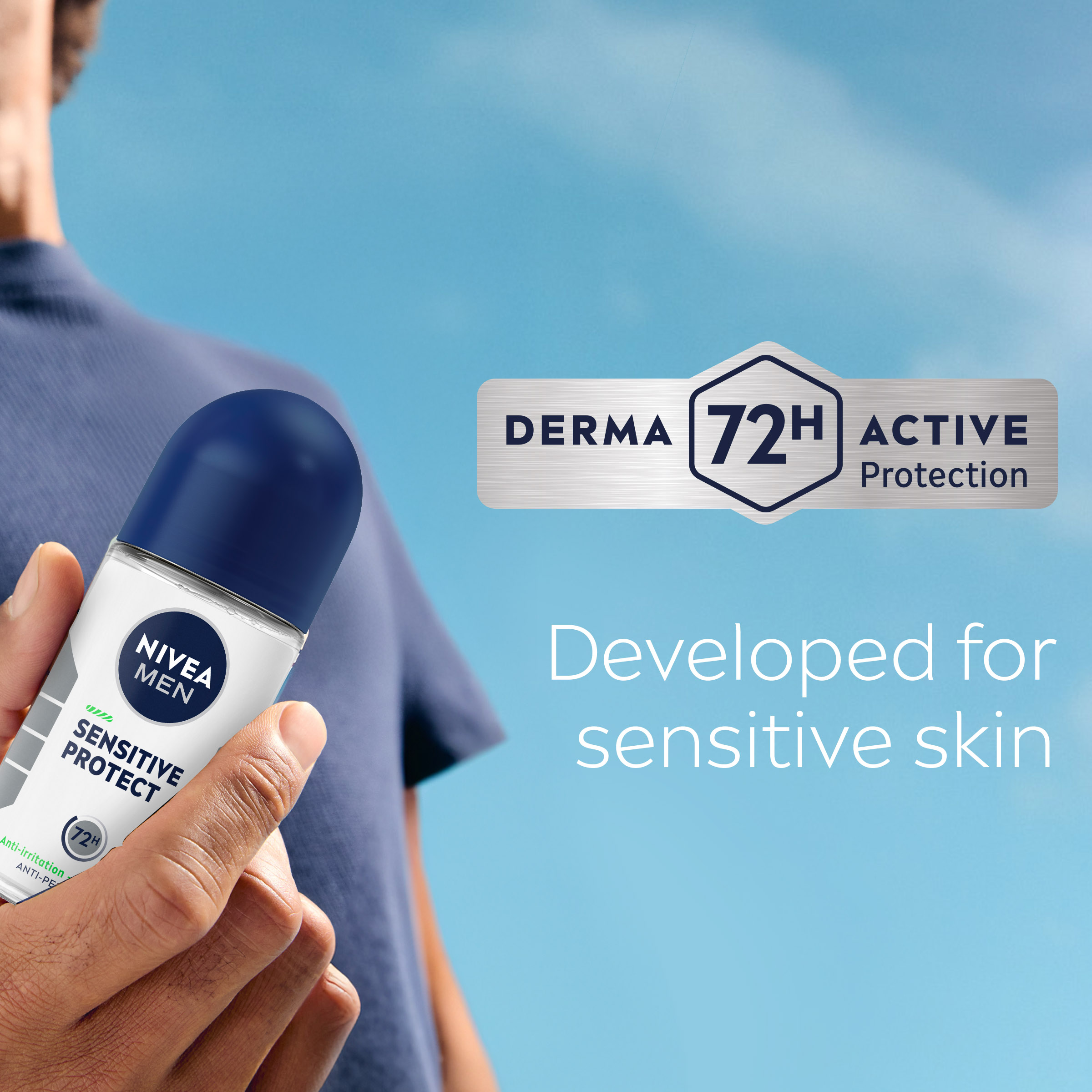 NIVEA MEN ANTIPERSPIRANT SENSITIVE PROTECT 48H ROLL ON 50ML - Image 7