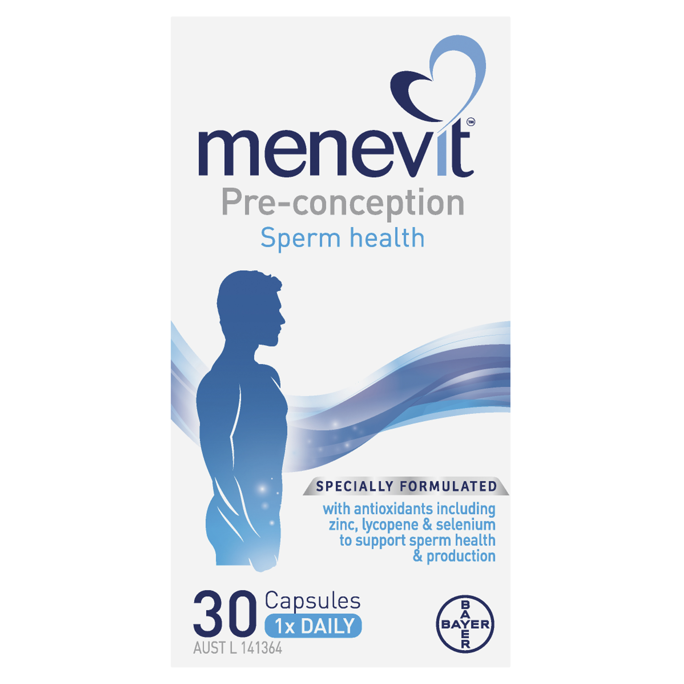 MENEVIT PRE-CONCEPTION SPERM HEALTH 30 CAPSULES - Image 2