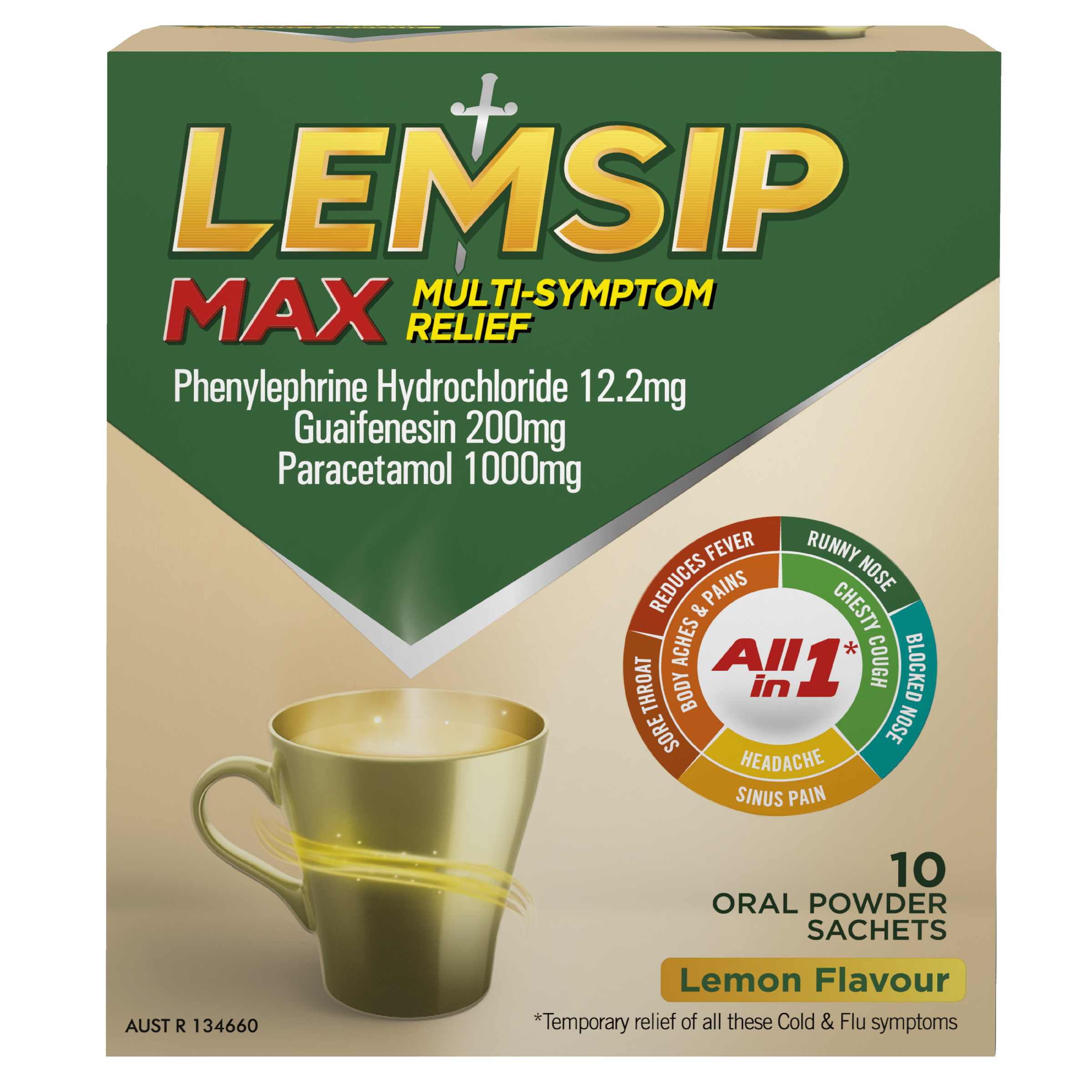 LEMSIP ALL -IN-1 LEMON HOT DRINK SACHETS 10 PACK - Image 2