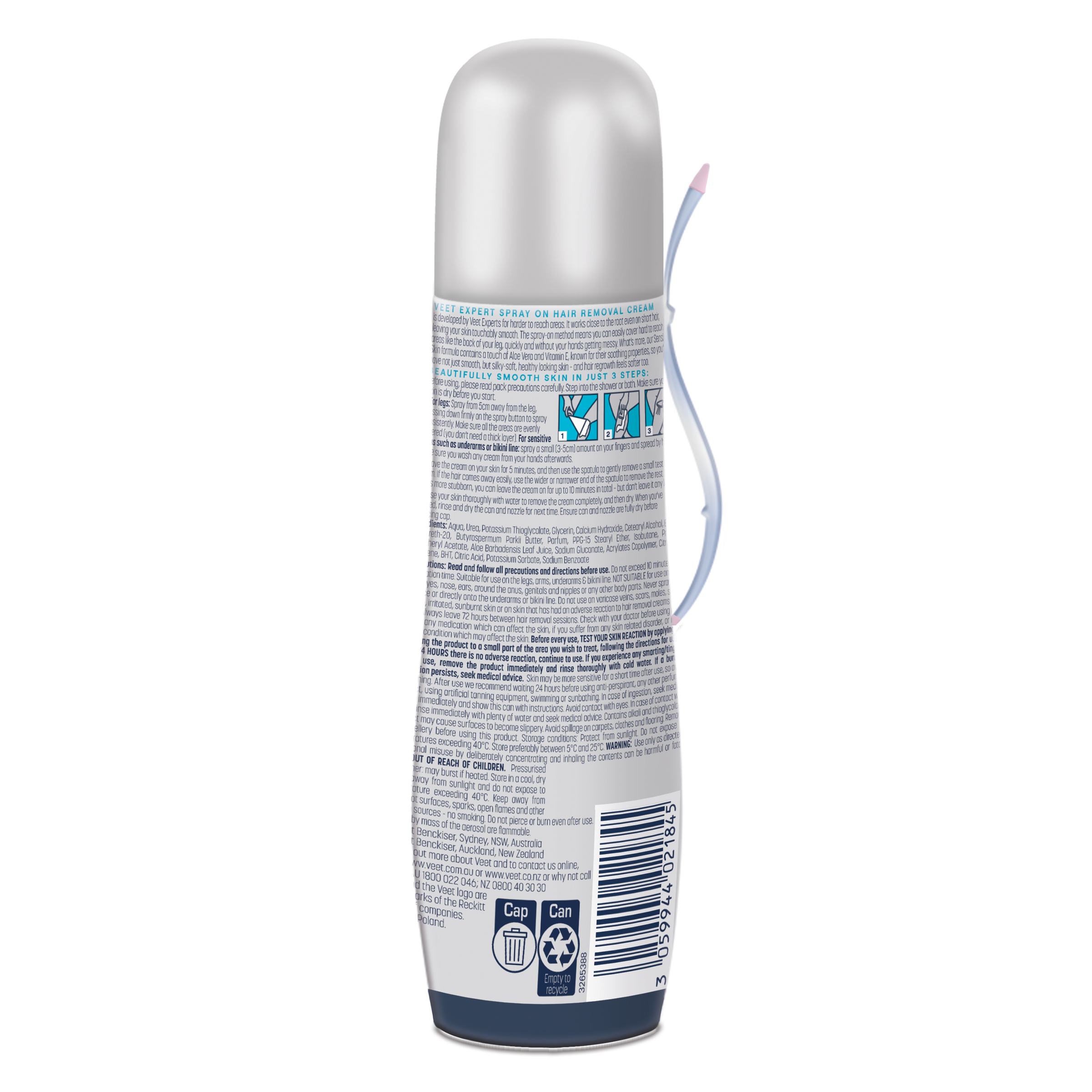 VEET SPRAY ON HAIR REMOVAL CREAM SENSITIVE 150G - Image 2