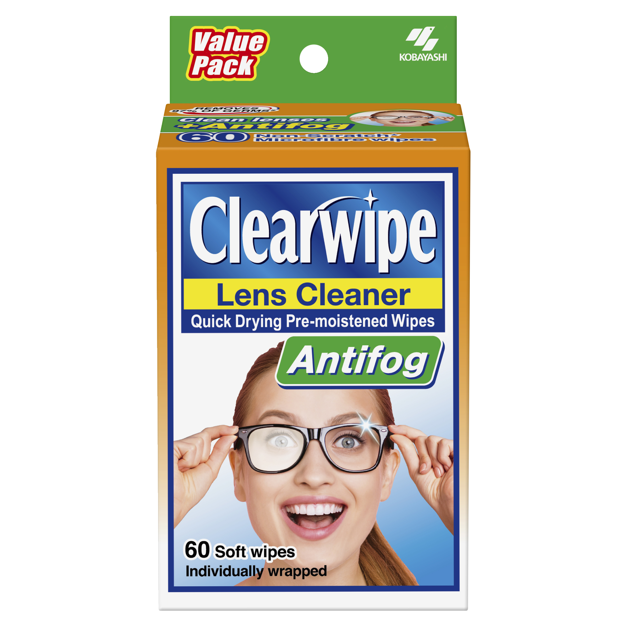CLEARWIPE ANTIFOG LENS CLEANER WIPES 60 PACK - Image 2