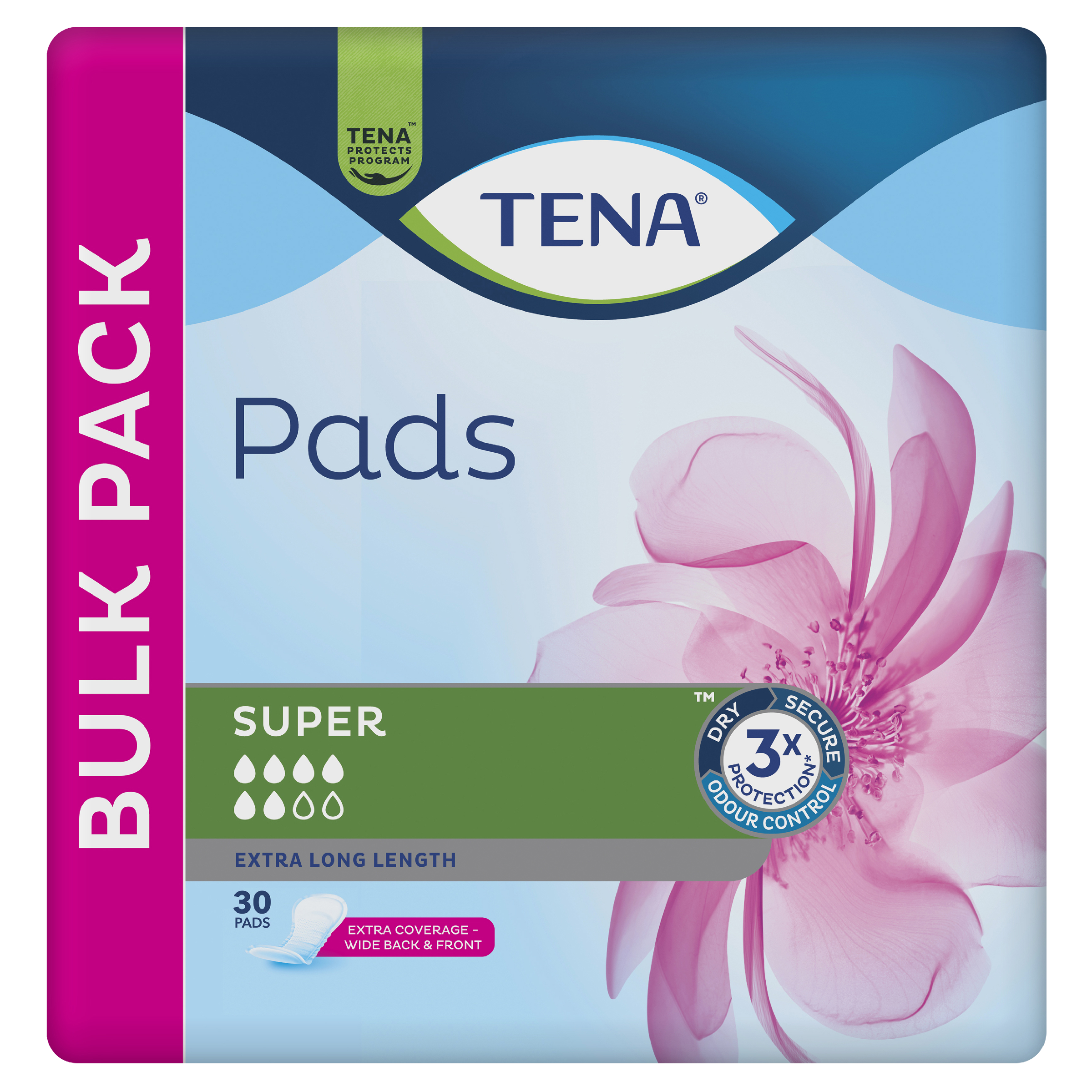TENA PADS SUPER EXTRA COVERAGE 6D BULK 30 PACK - Image 4