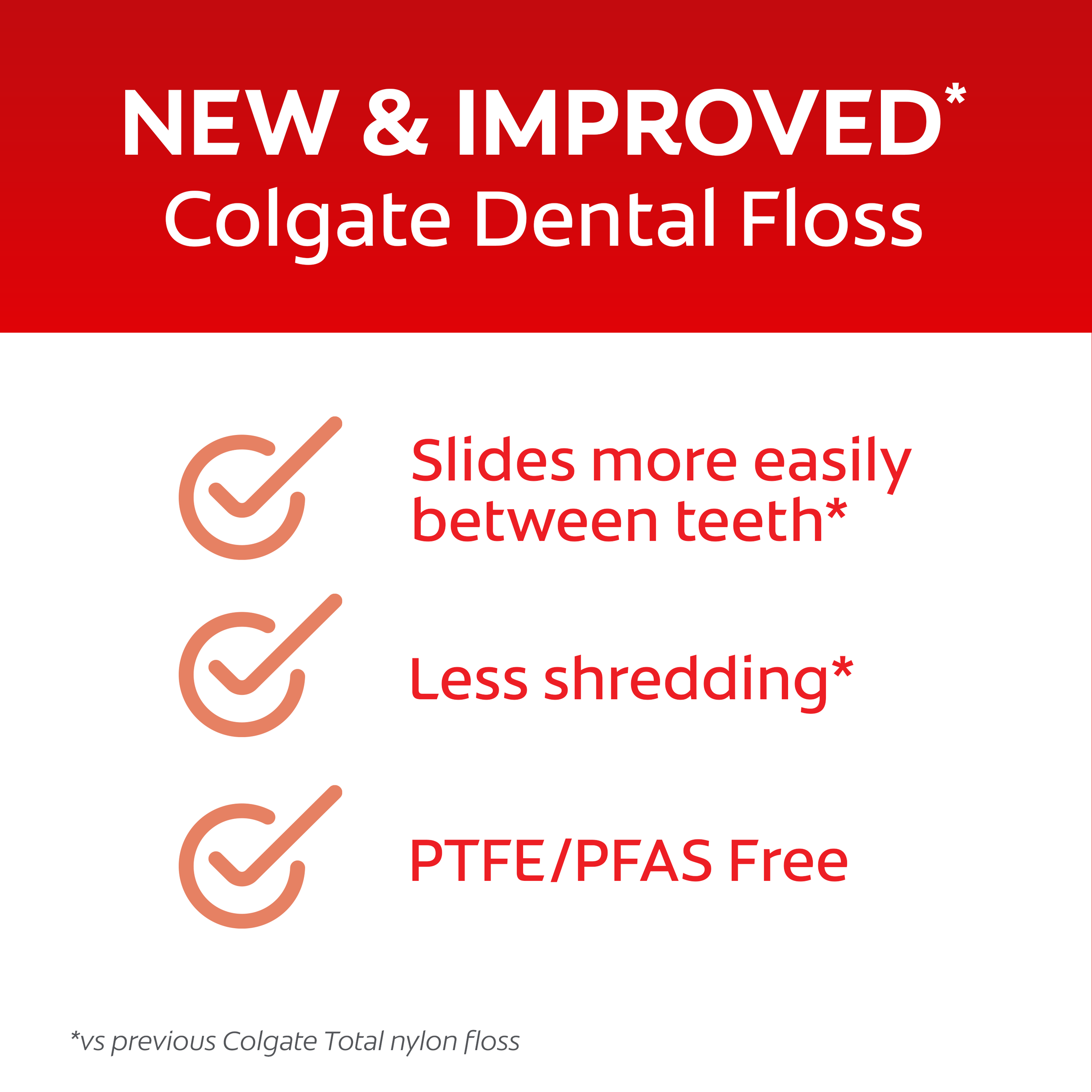 COLGATE DENTAL FLOSS TOTAL DURABLE WAXED 50M - Image 8