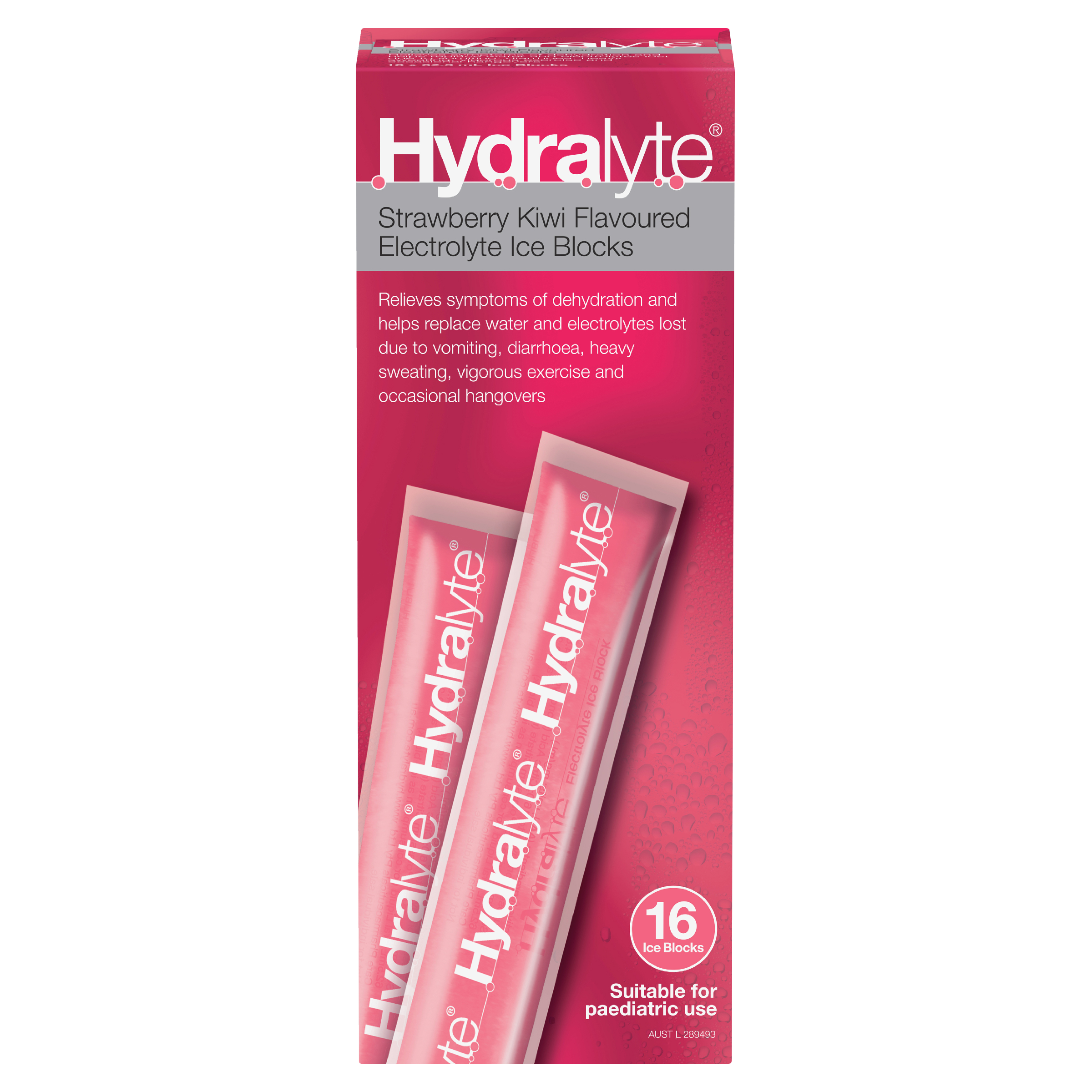 HYDRALYTE ICE BLOCKS STRAWBERRY KIWI 16 PACK - Image 2