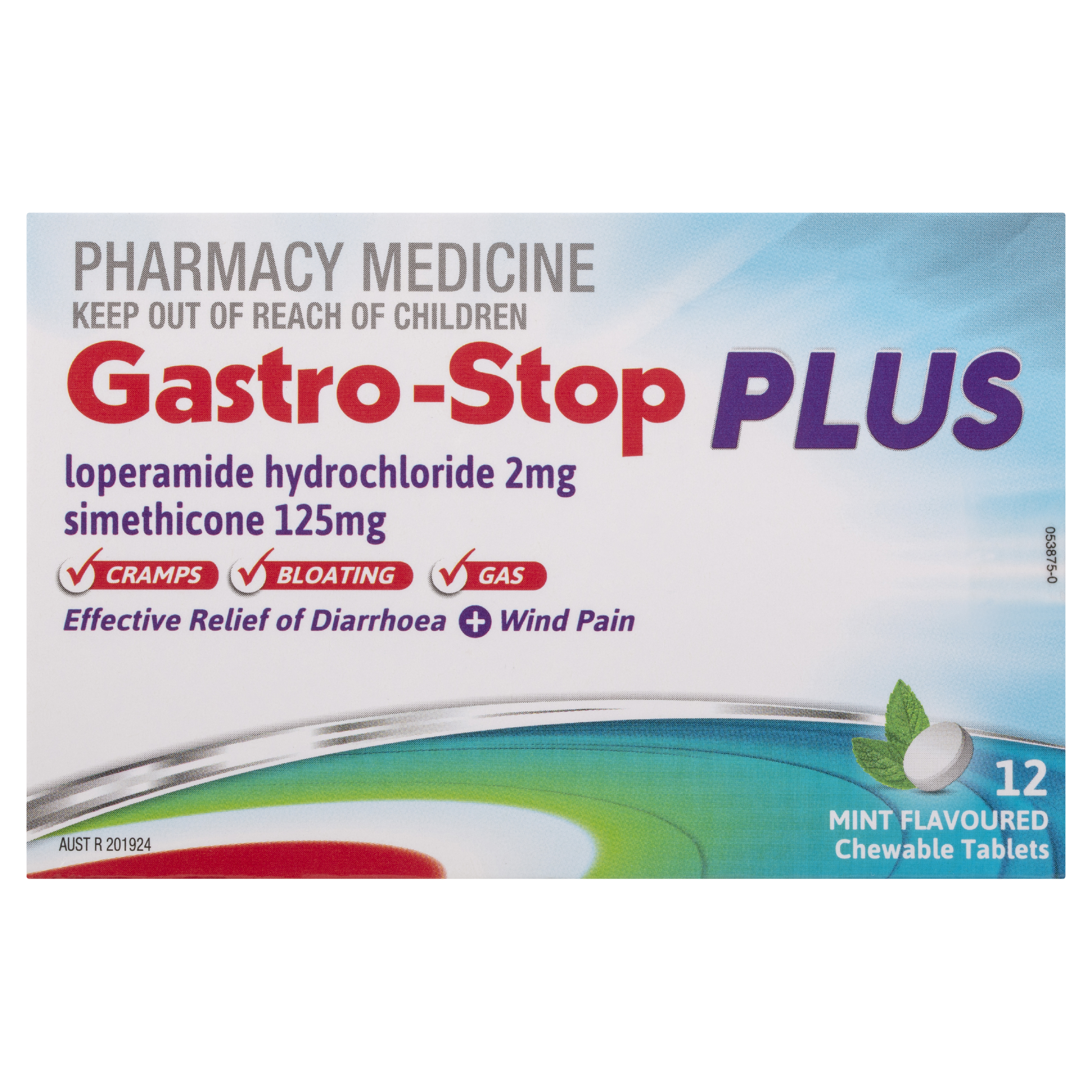 GASTRO-STOP PLUS DIARRHOEA & WIND RELIEF 12 TABLETS - Image 2