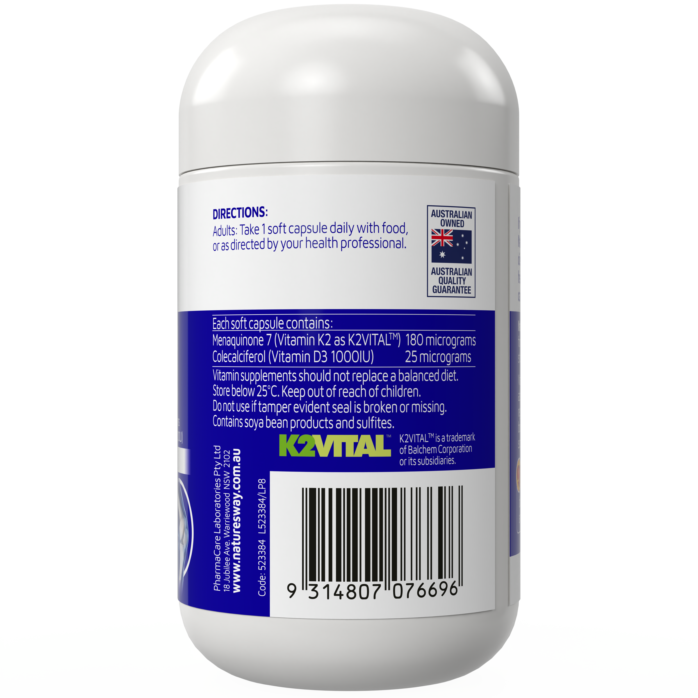 NATURES WAY VITAMIN K2 + D3 30 CAPSULES - Image 3