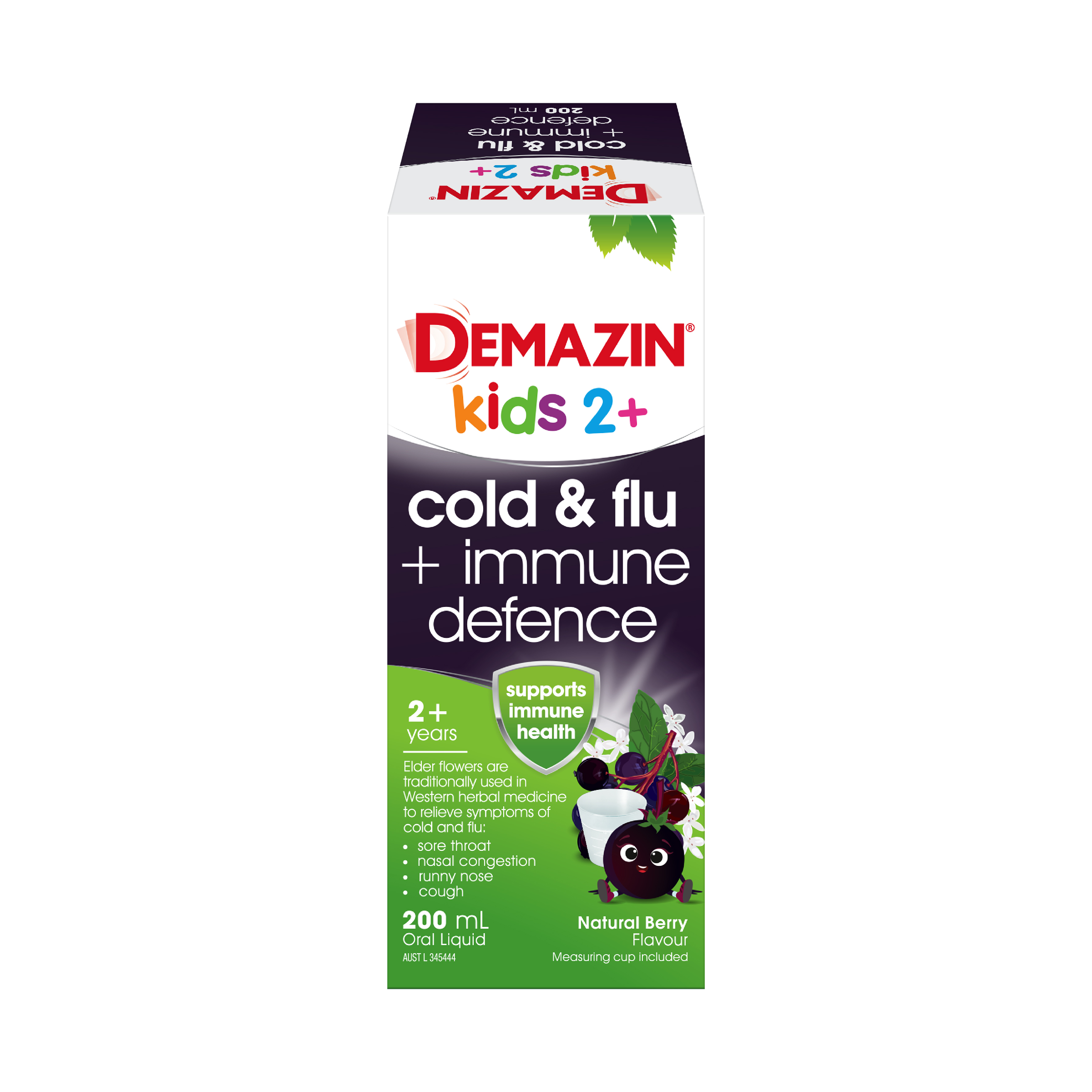 DEMAZIN KIDS 2+ COLD & FLU + IMMUNE DEFENCE 200ML - Image 4