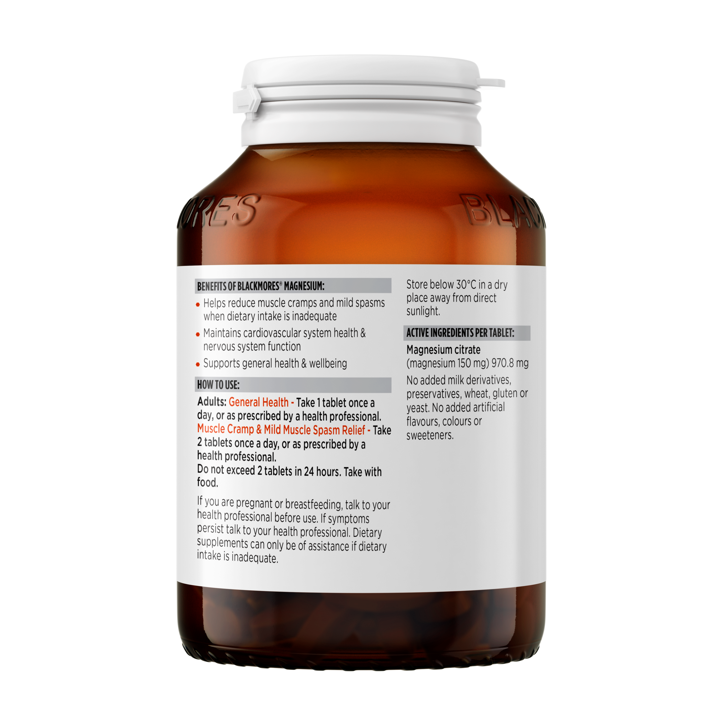 Blackmores Magnesium 100 Tablets - Image 2
